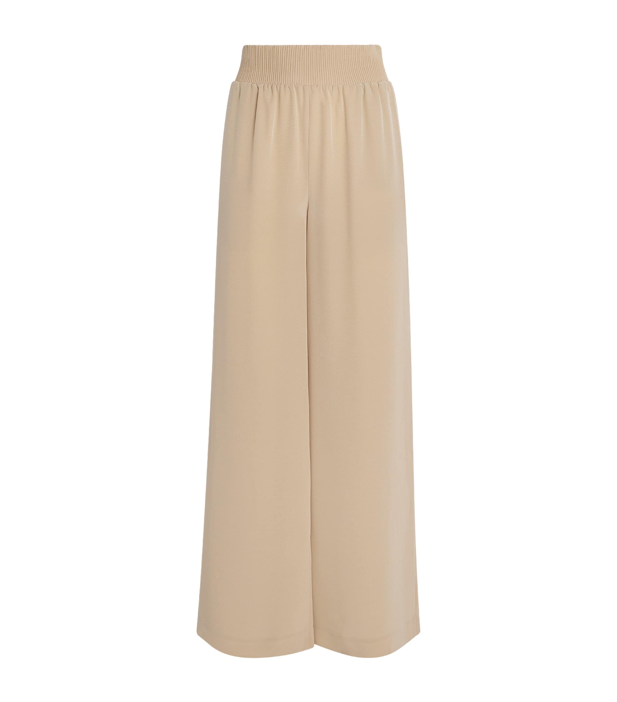 Joseph Womens Nour Wide-Leg Trousers Powder Image 1
