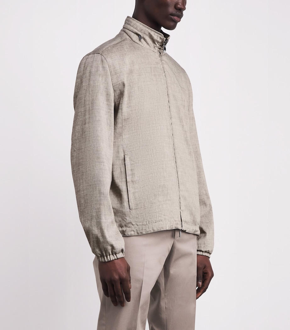 Linen-Blend and Nylon Reversible Jacket 036 NATURAL / BEIGE Image 3