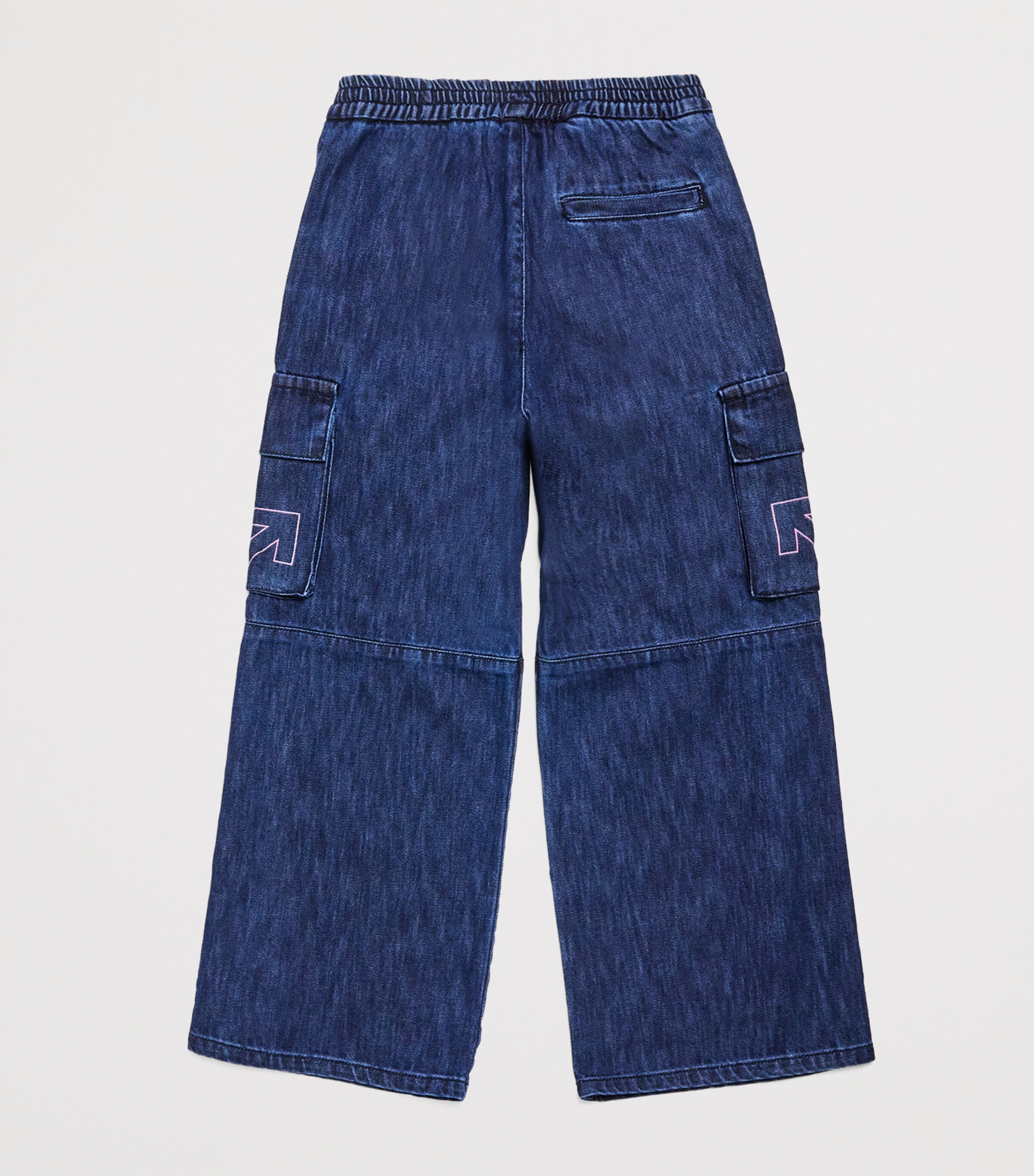 Cotton Logo Jeans (4-12 Years) 3432INDIGO-FUCHSIA Image 2