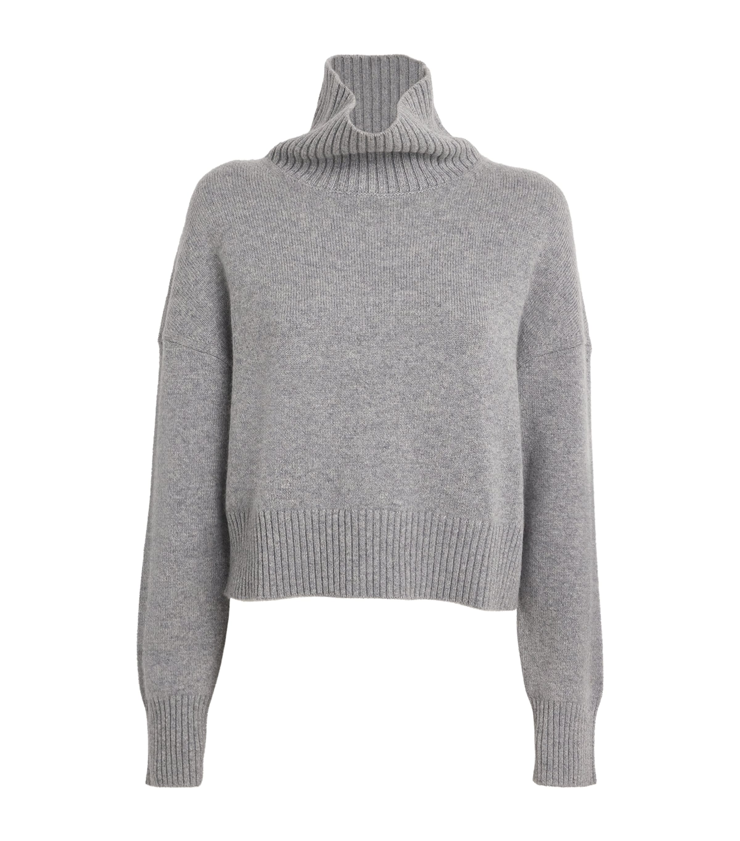 Maje Cashmere-blend Rollneck Sweater In Black