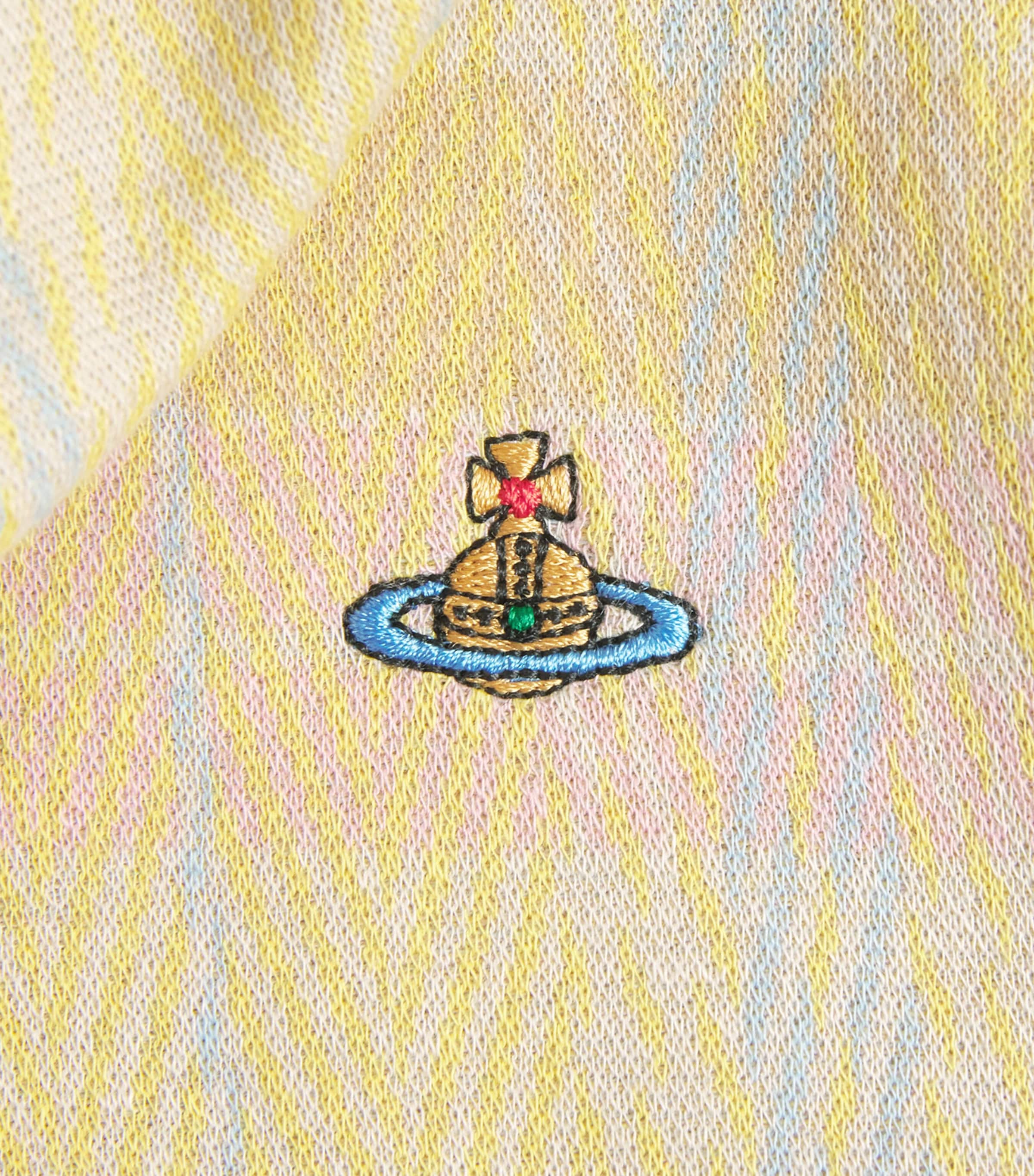 Vivienne Westwood Mens Herringbone Stripe Orb Polo Shirt Hrngbn Strp Image 6