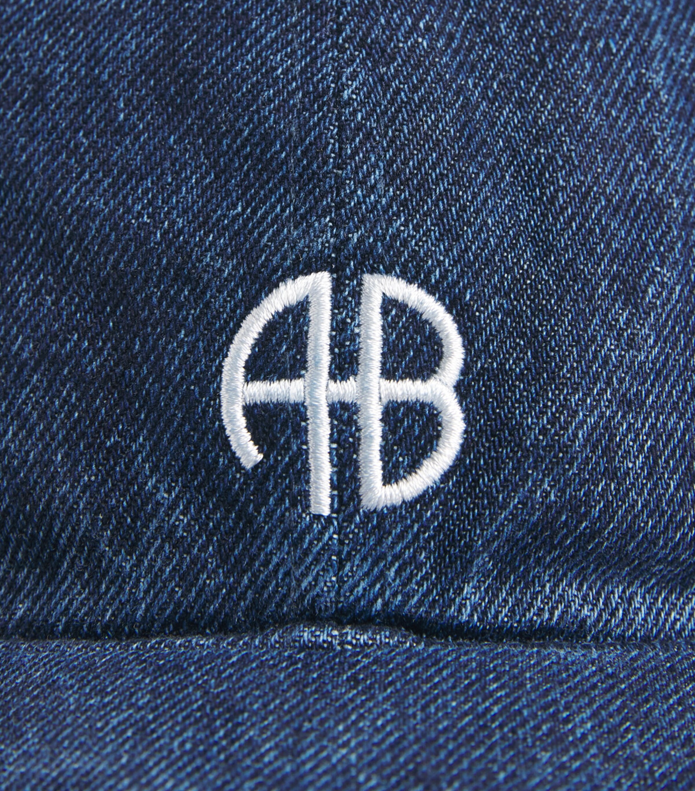 ANINE BING Denim Jeremy Baseball Cap Ink Blue Image 4