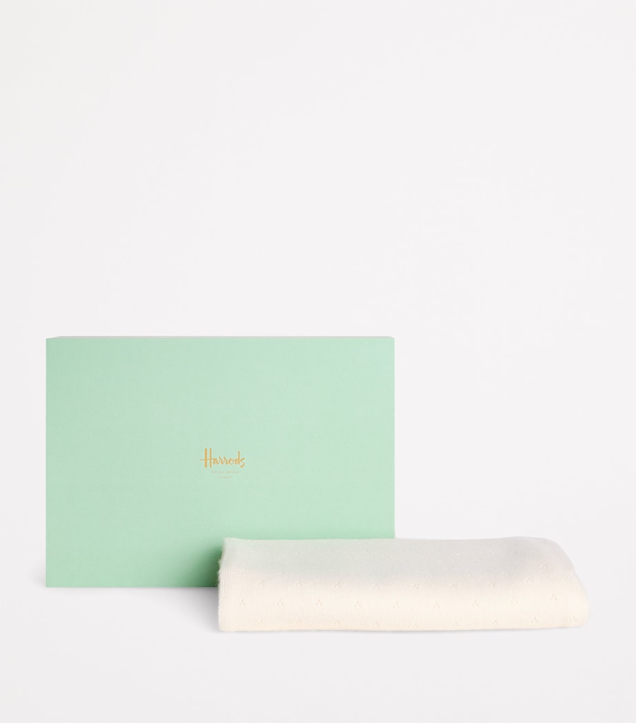Harrods Cashmere Shawl Ivory Image 2