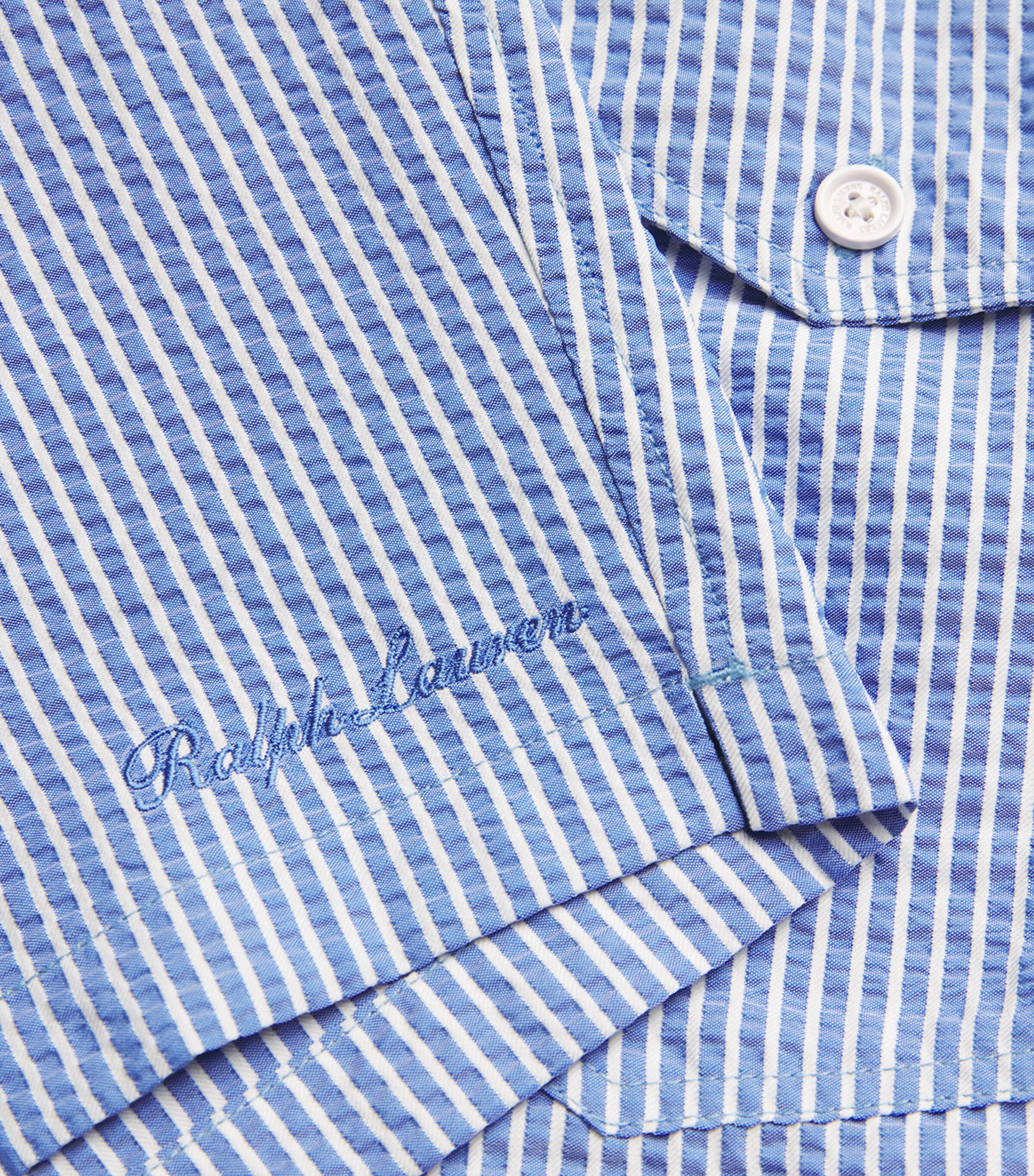 Seersucker Amalfi Swim Shorts BLU DEPTH/DEKWSH WHT Image 5