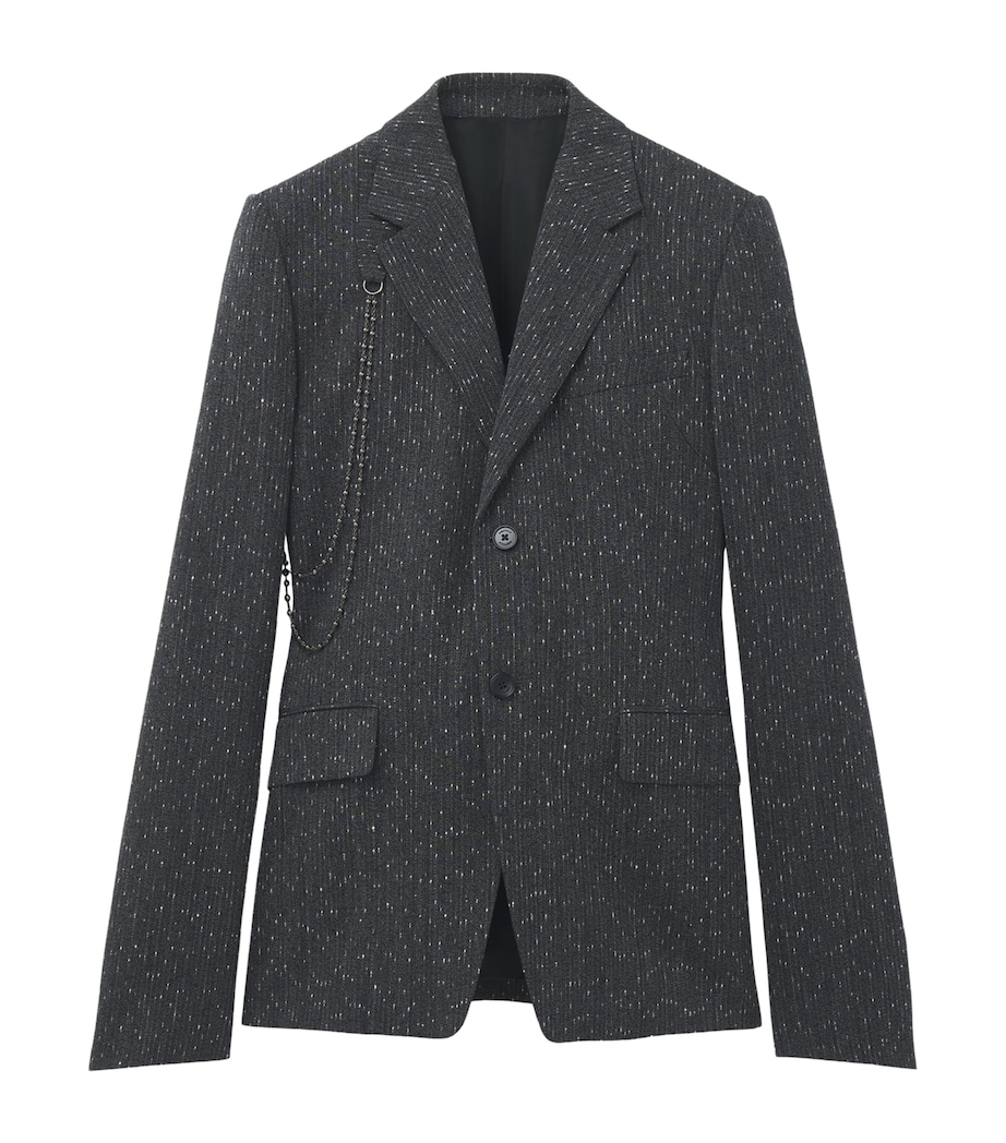 McQueen Mens Stripe Embellished Blazer Image 1