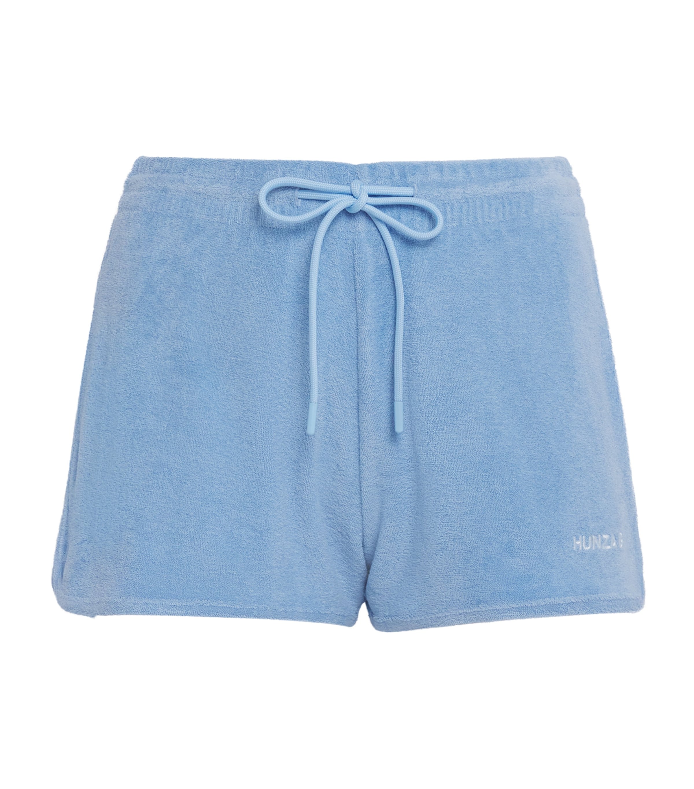 Hunza G Cotton Terry Towelling Shorts In Blue