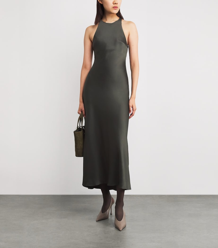 Satin Skyros Maxi Dress V005 DARK FOREST Image 2