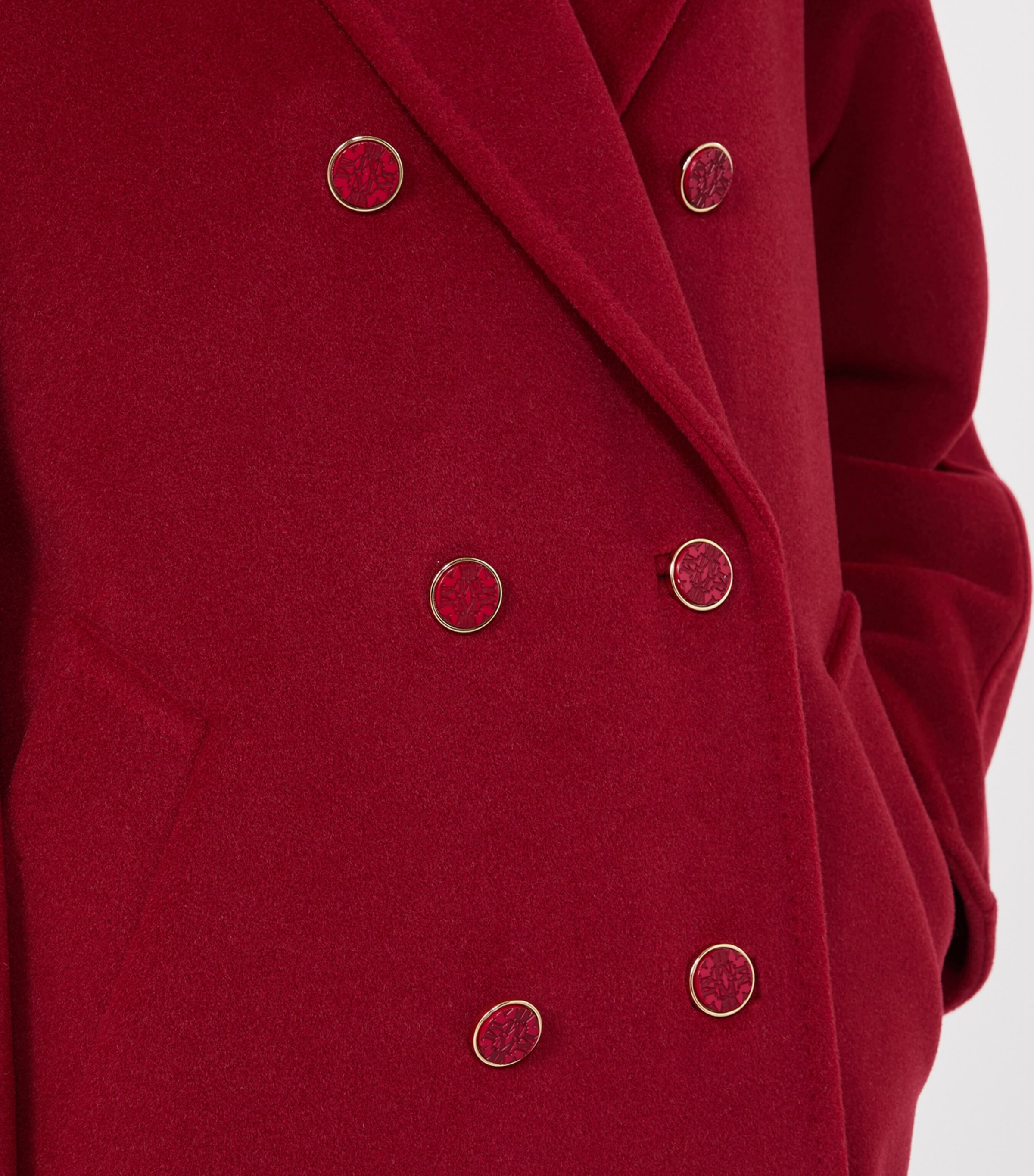 Virgin Wool-Cashmere Overcoat DARK RED Image 7