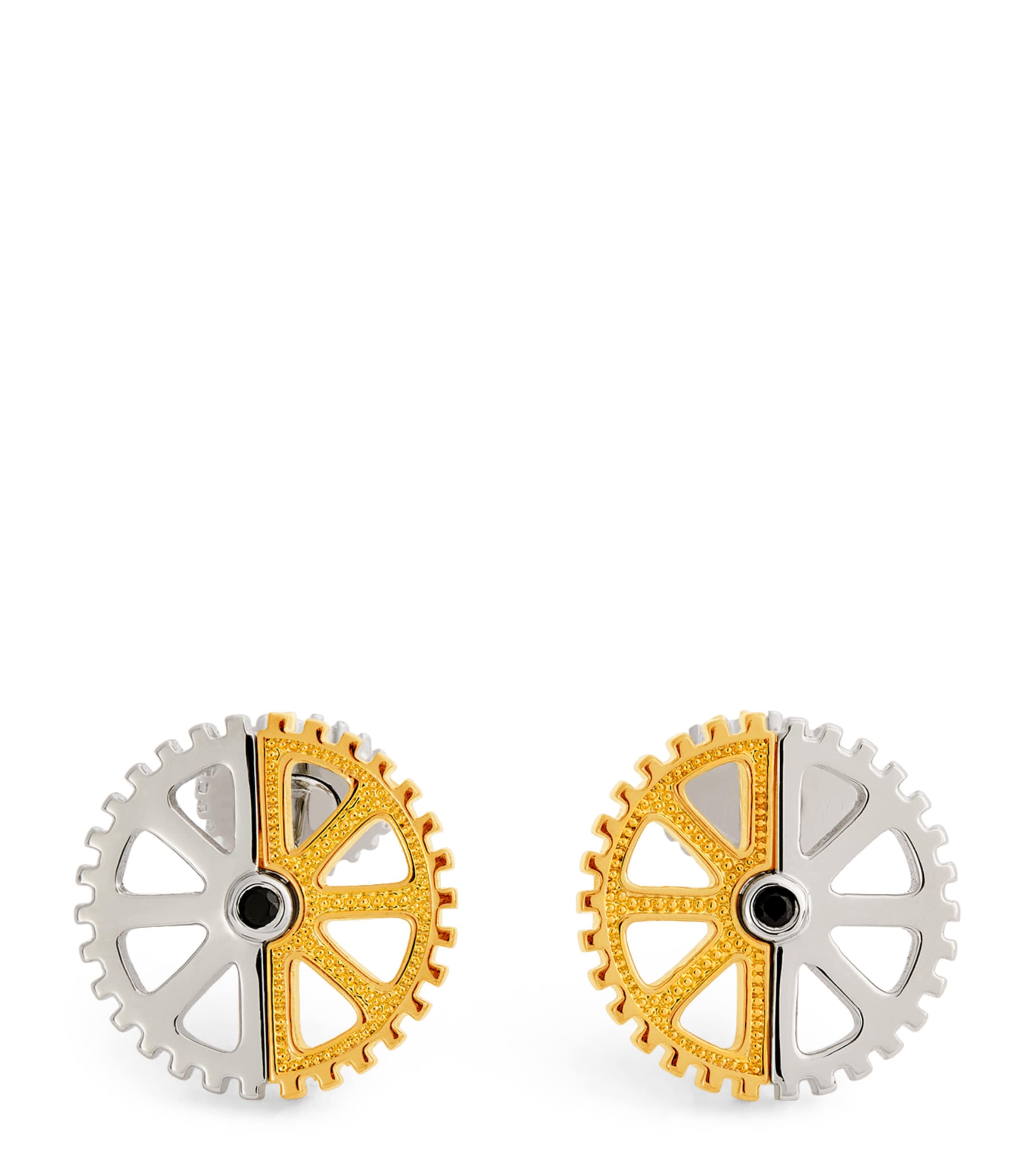 Tateossian Puzzle Gear Cufflinks In Silver