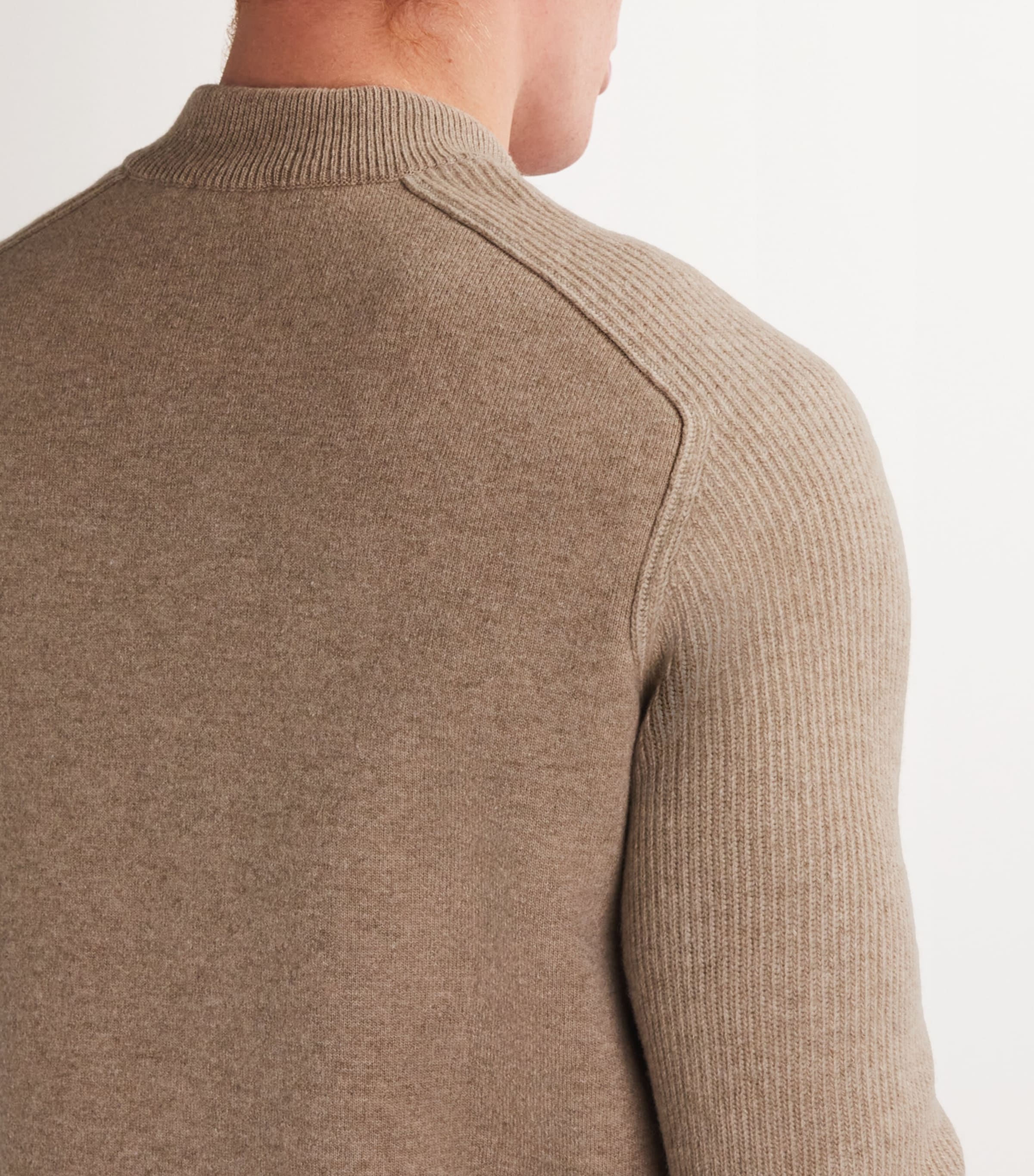 Double-Faced Wool Bomber Jacket LIGHT SANDSTONE Image 6