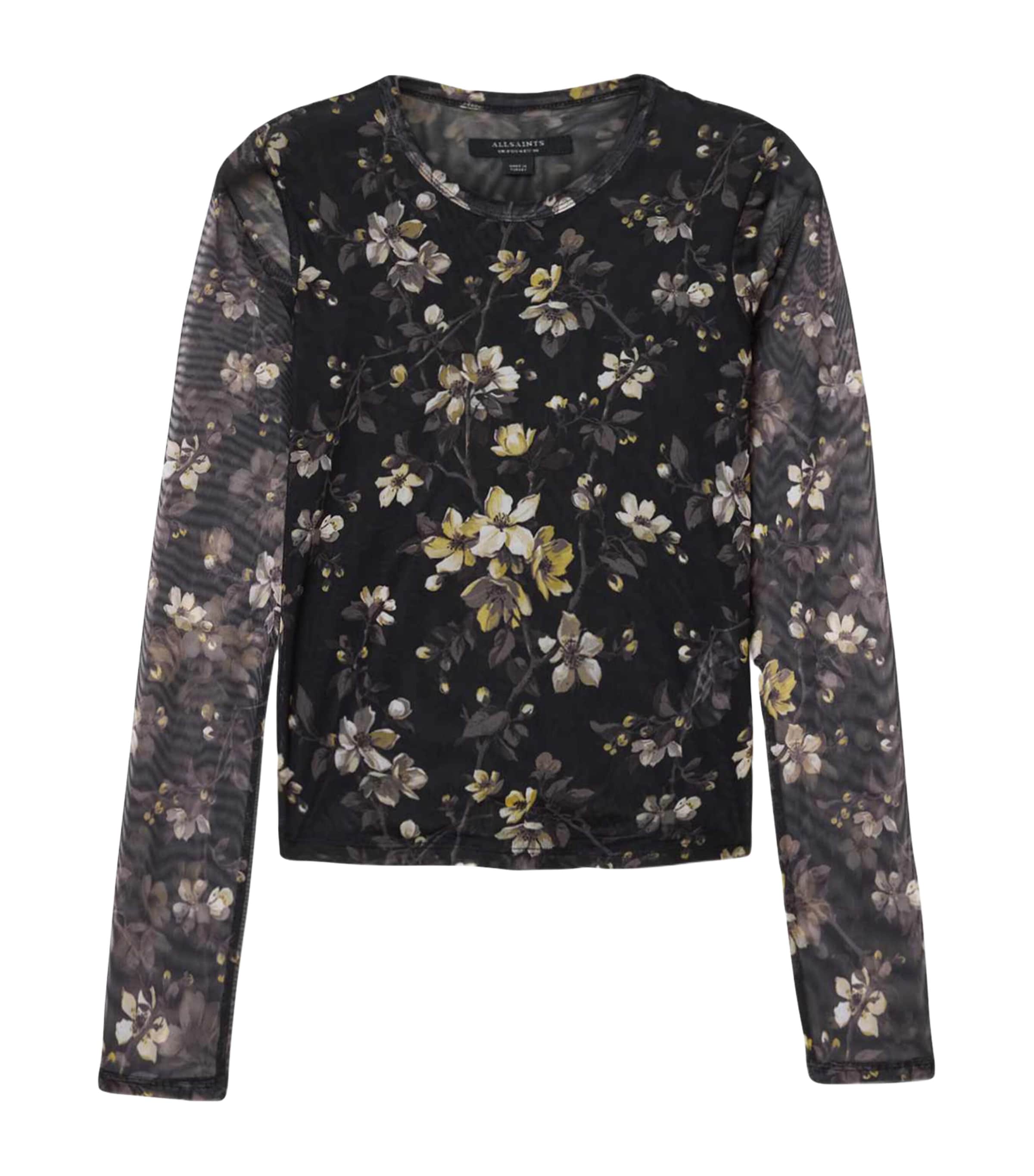Long-Sleeve Floral Ellie T-Shirt VINE BLACK Image 1