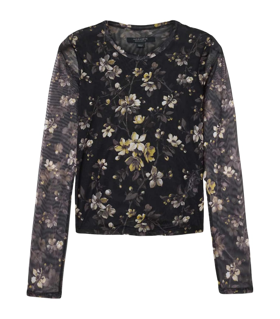 Long-Sleeve Floral Ellie T-Shirt VINE BLACK Image 1