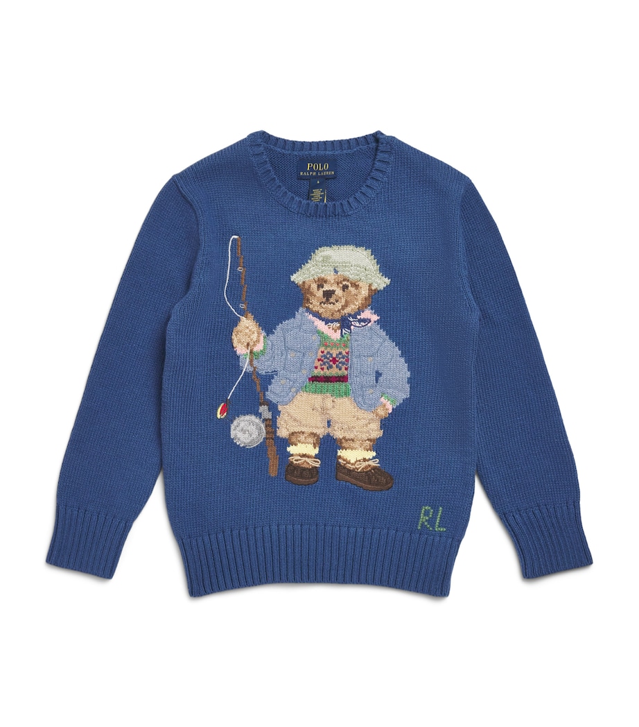Ralph Lauren Kids Polo Bear Sweater (2-7 Years) Old Royal Image 1