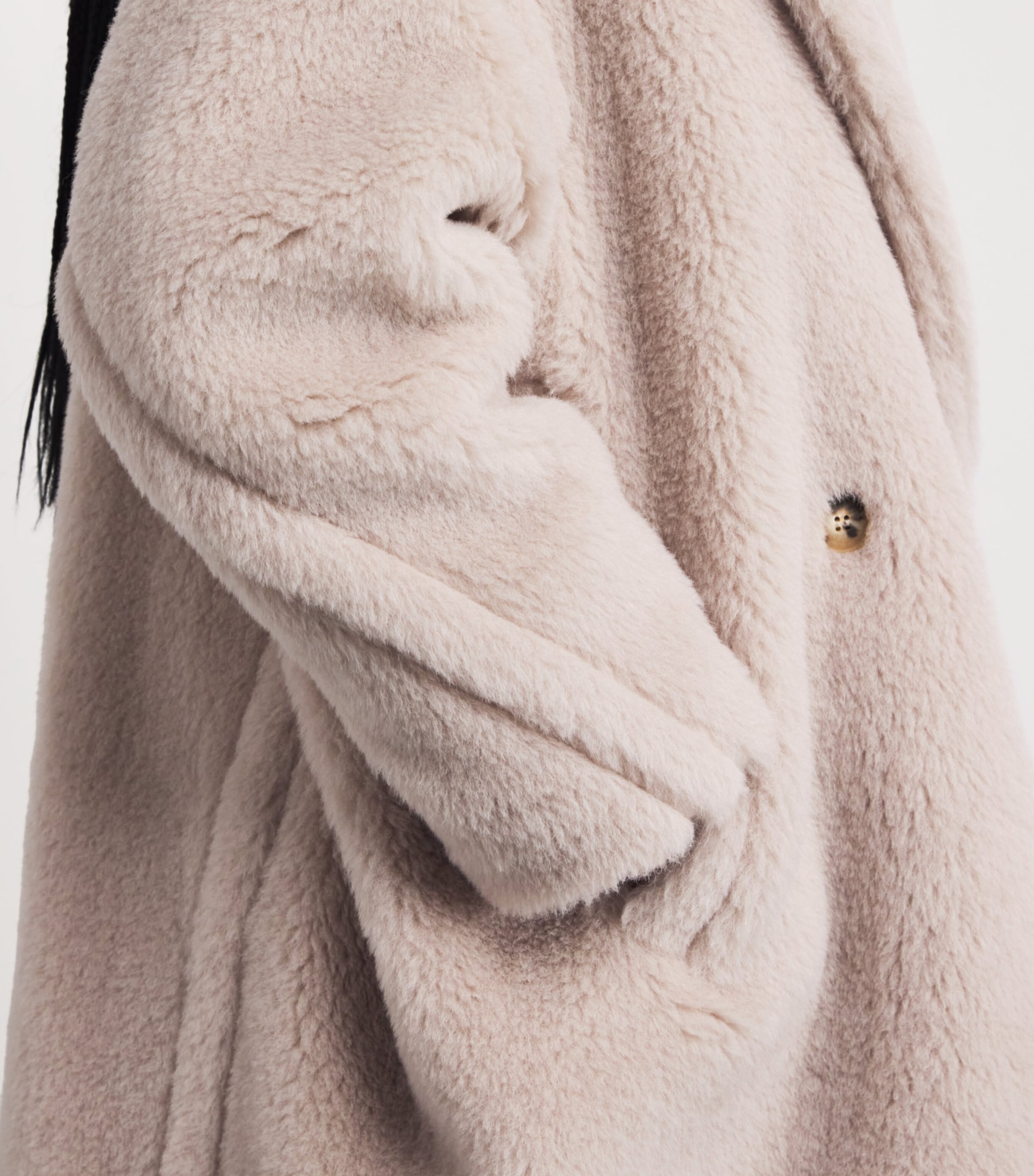 Alpaca-Wool-Silk Teddy Bear Coat BEIGE Image 6