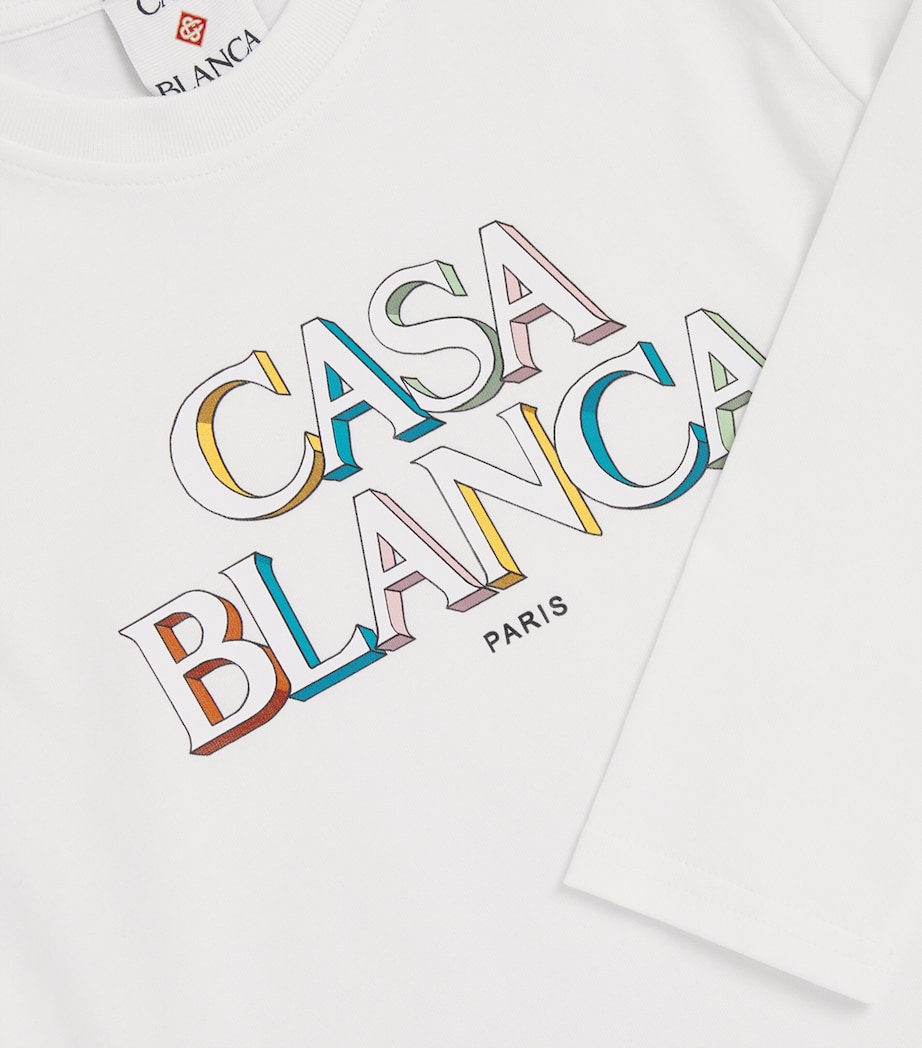 Casablanca Kids Stacked Logo Sweatshirt (3-14 Years) Stacked Logo Image 4