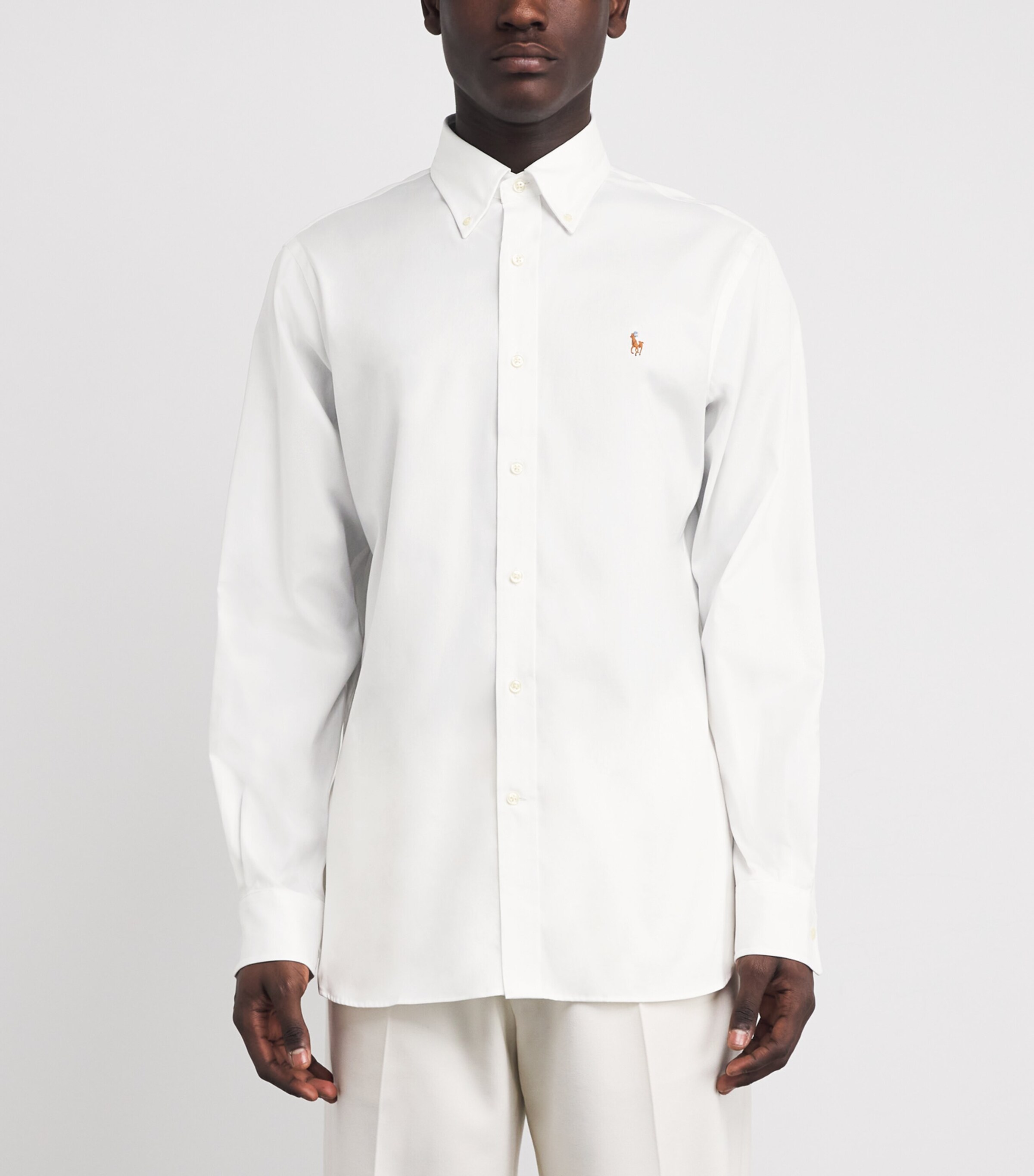 Polo Ralph Lauren Mens Polo Pony Custom Fit Shirt White Image 3