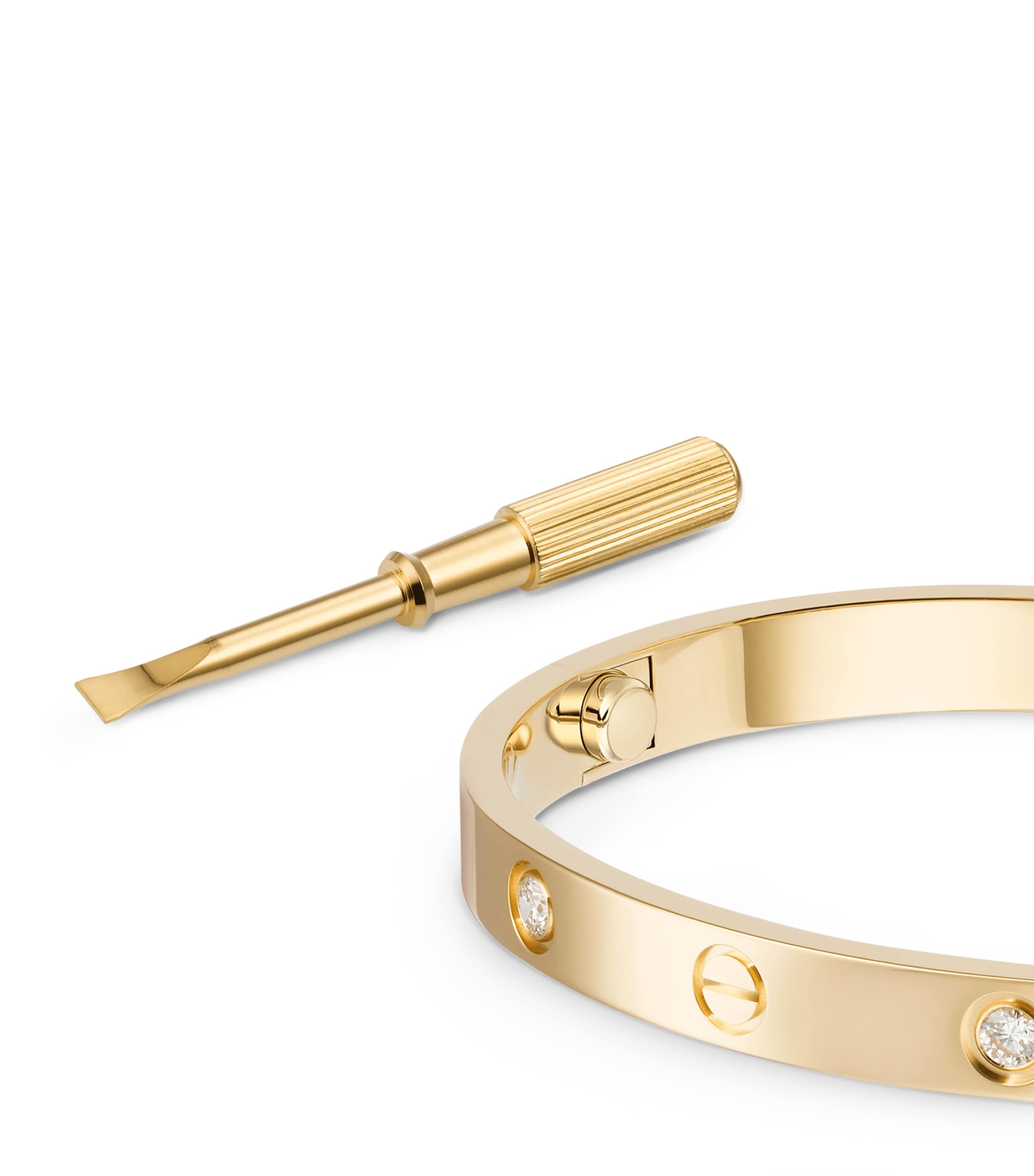 LOVE Classic Yellow Gold 4-Diamond Bracelet YELLOW GOLD Image 7