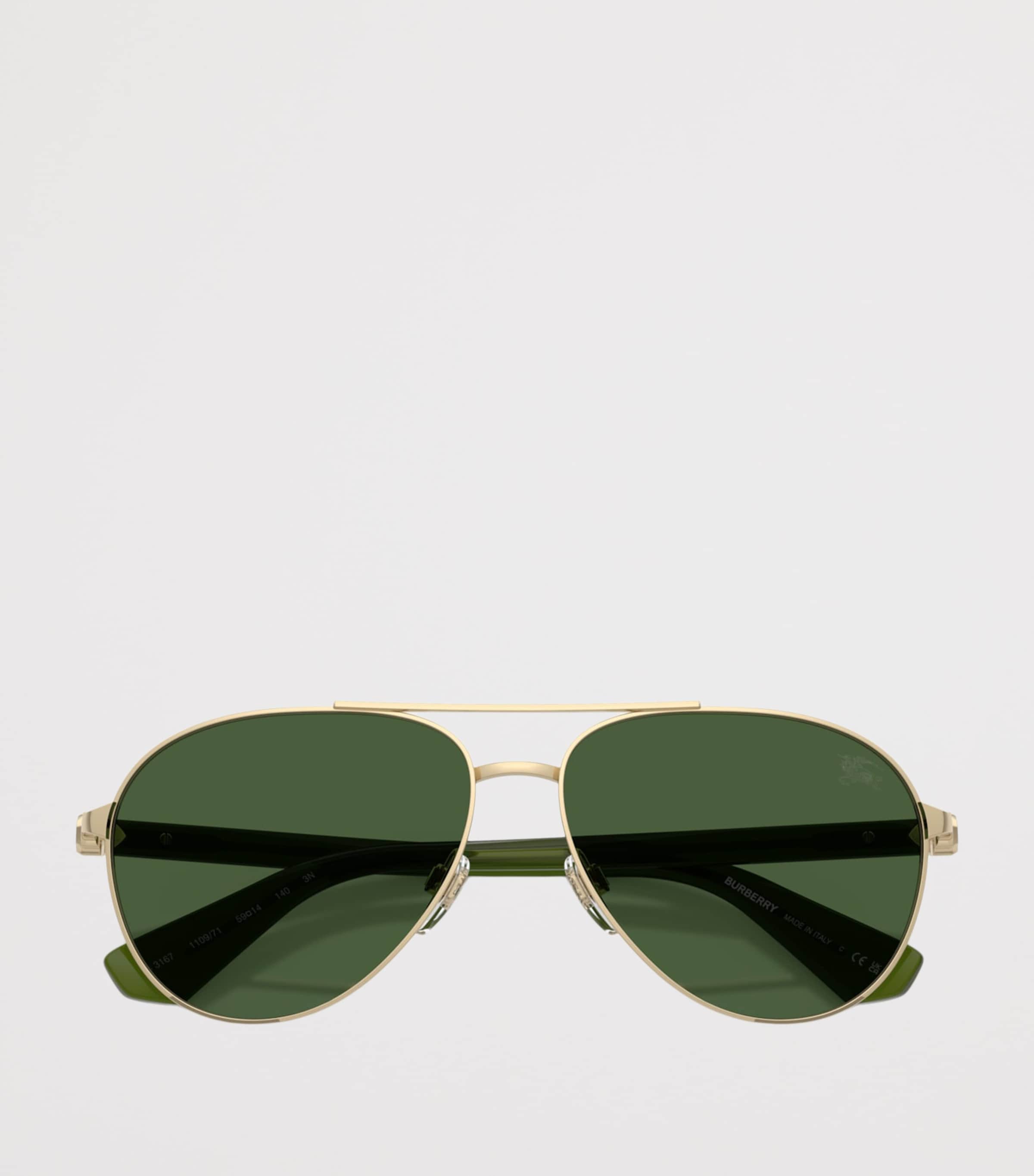 Burberry Metal BE3167 Pilot Sunglasses Gold Image 5