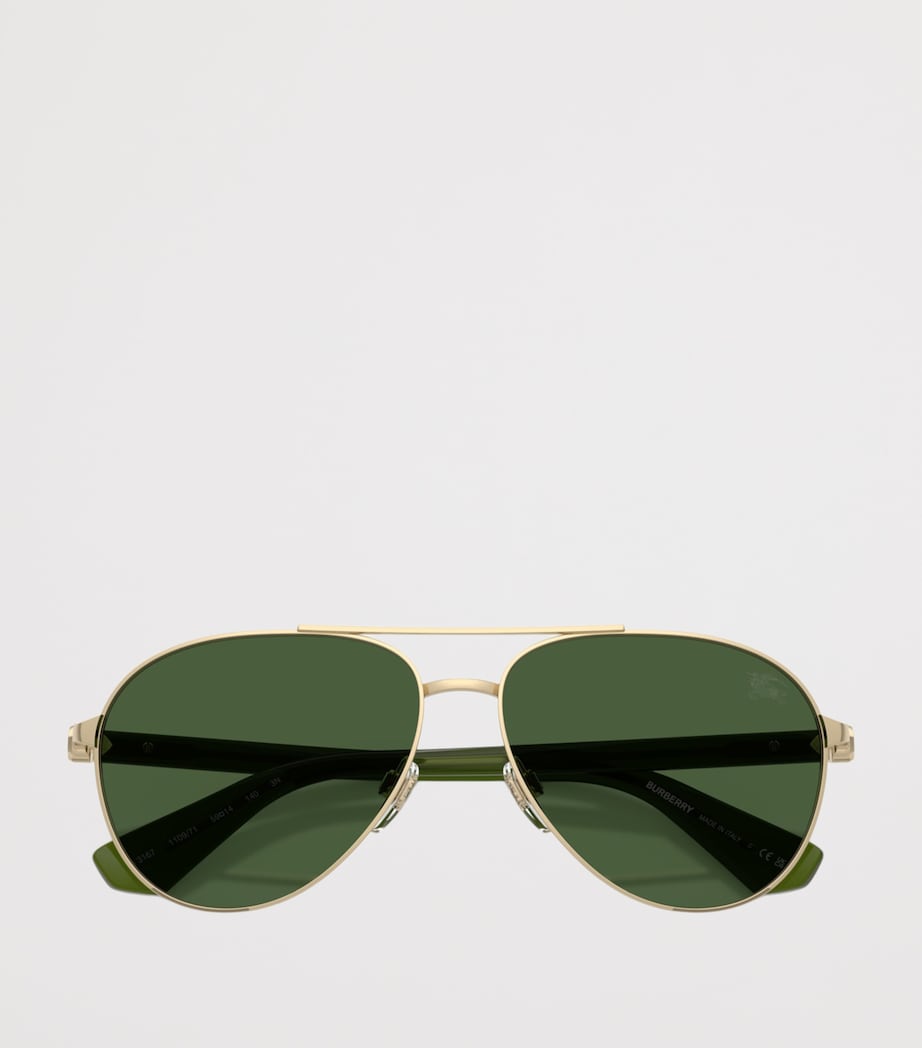 Burberry Metal BE3167 Pilot Sunglasses Gold Image 5