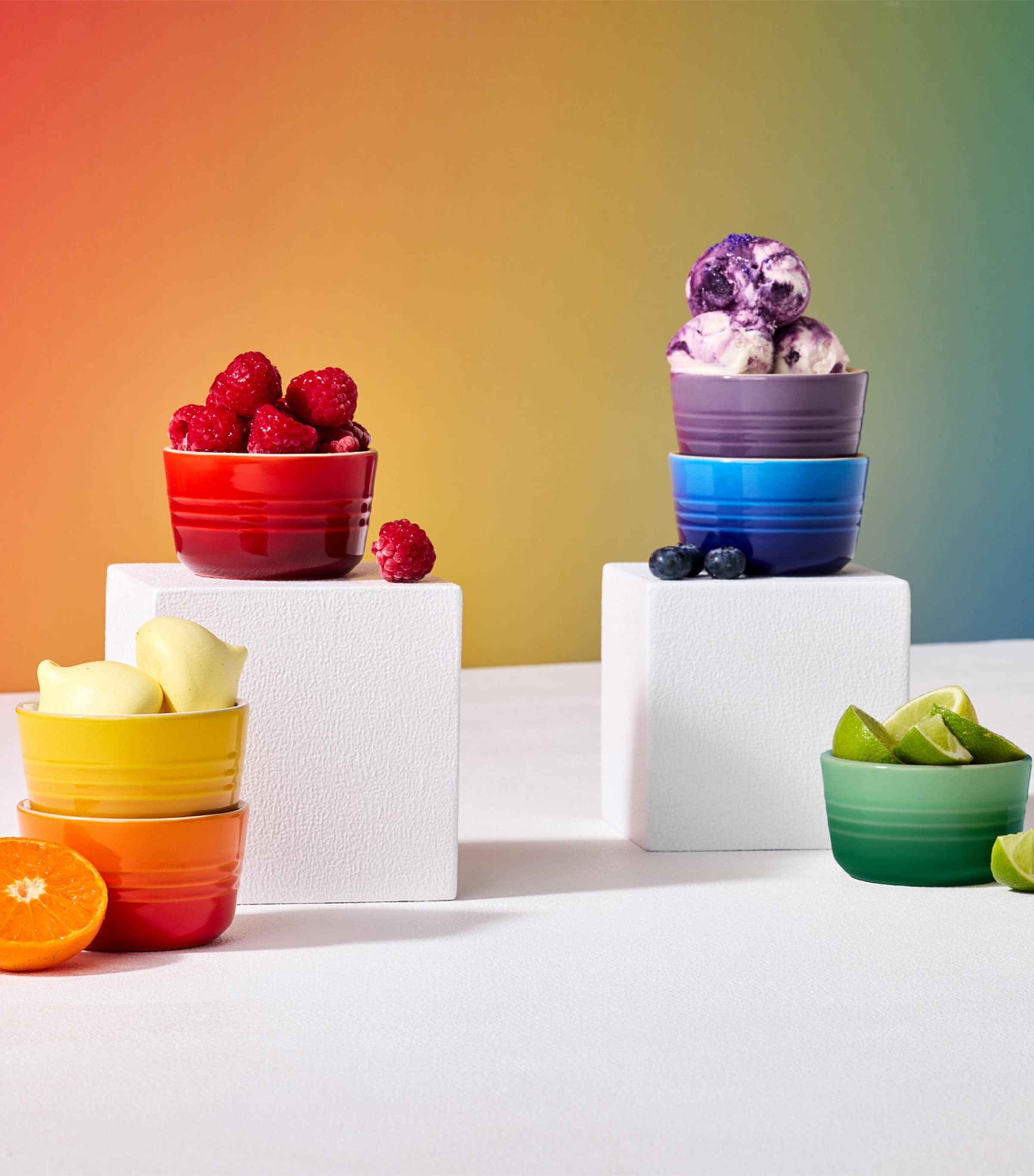 Mini Stoneware Rainbow Ramekins (Set of 6) NO COLOUR Image 6