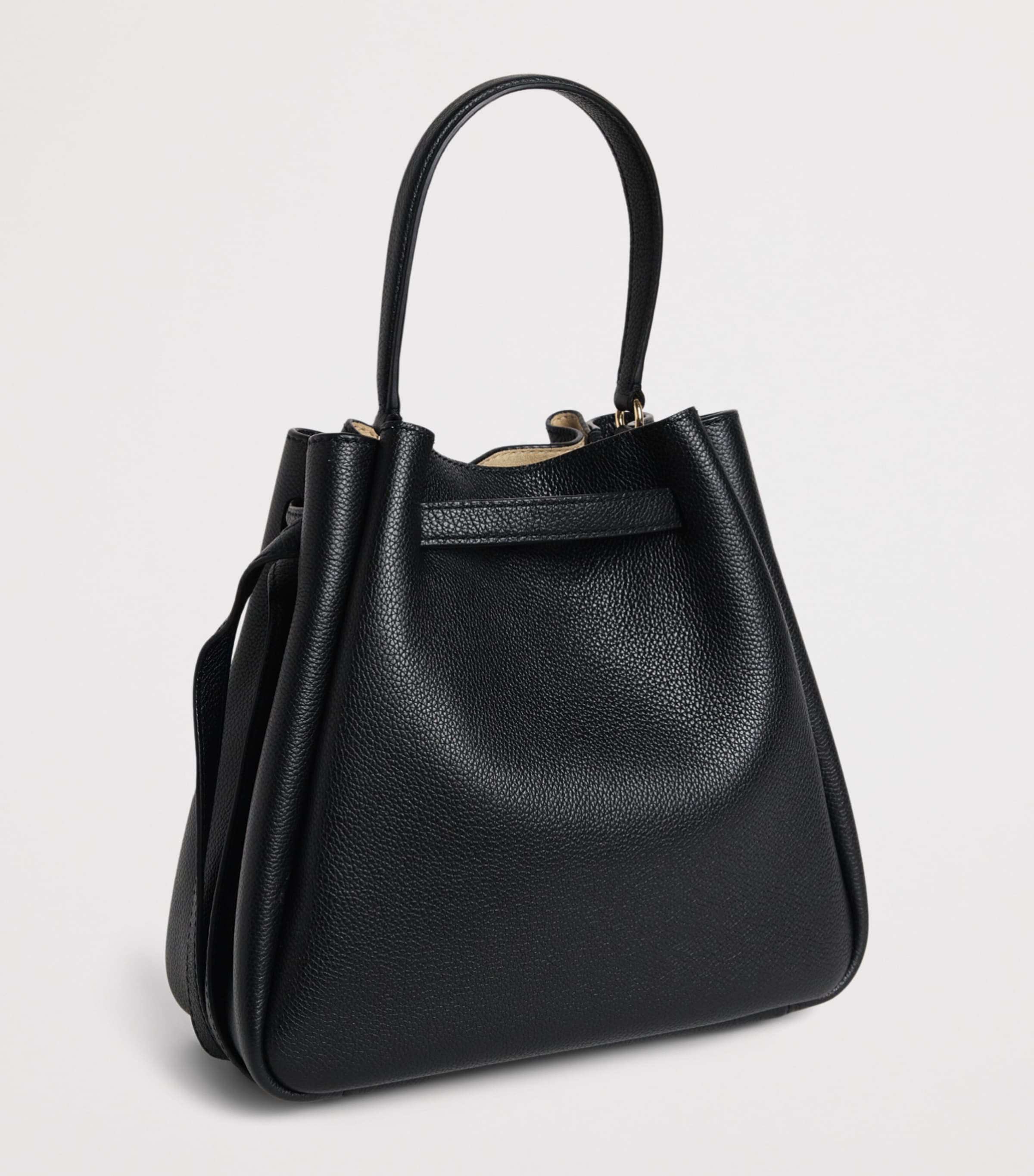 Tory Burch Leather Romy Bucket Bag Black Image 3