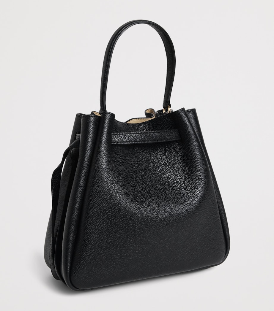 Tory Burch Leather Romy Bucket Bag Black Image 3
