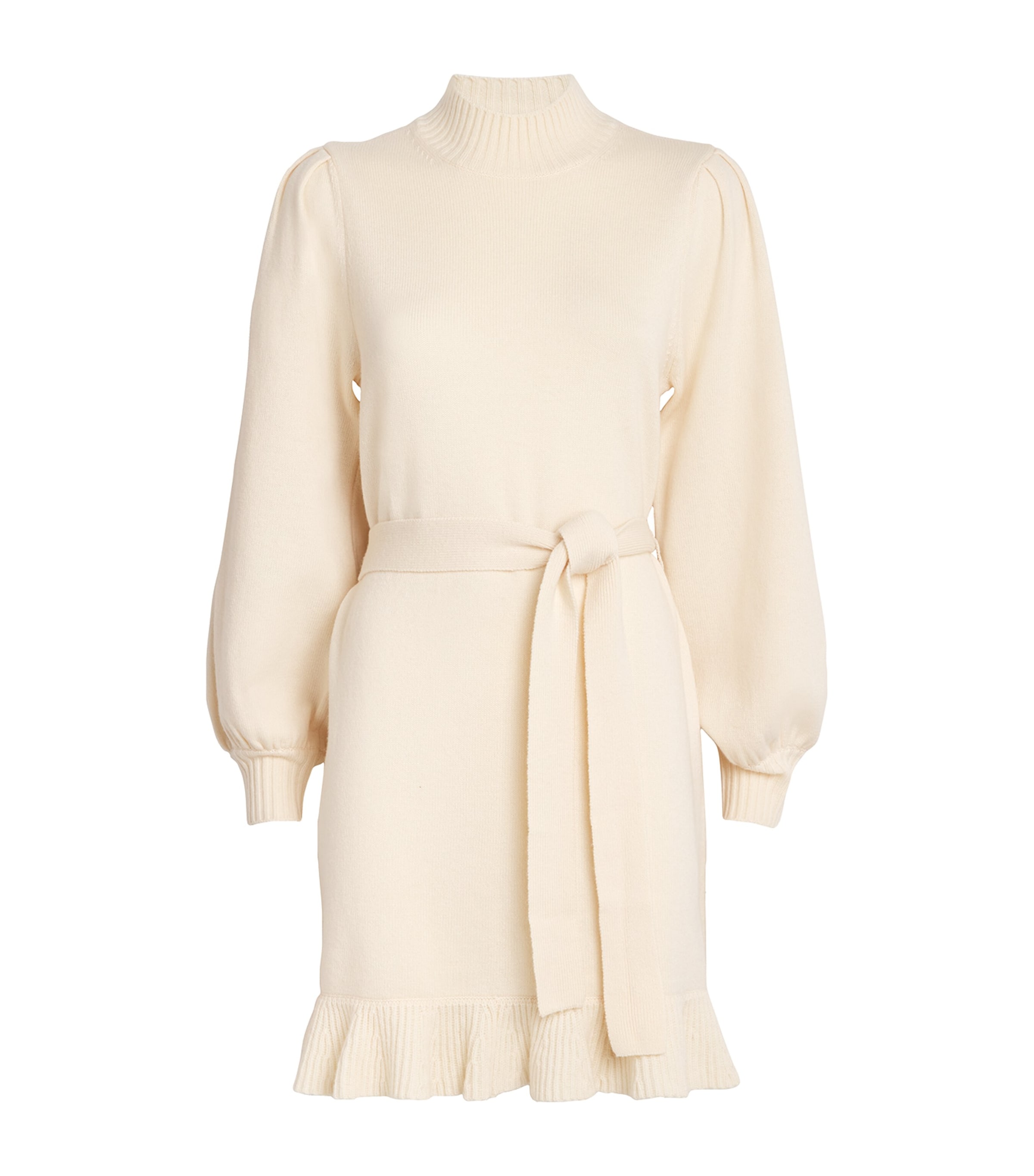 Paige Julita Belted Sweater Dress In Ivory
