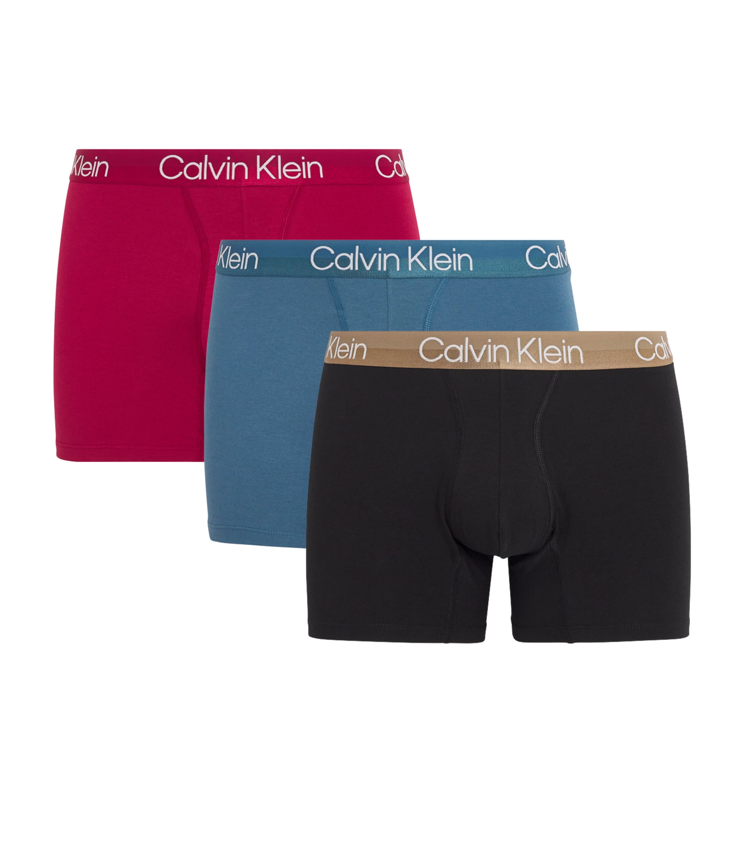 Calvin Klein Cotton Stretch Trunks In Purple