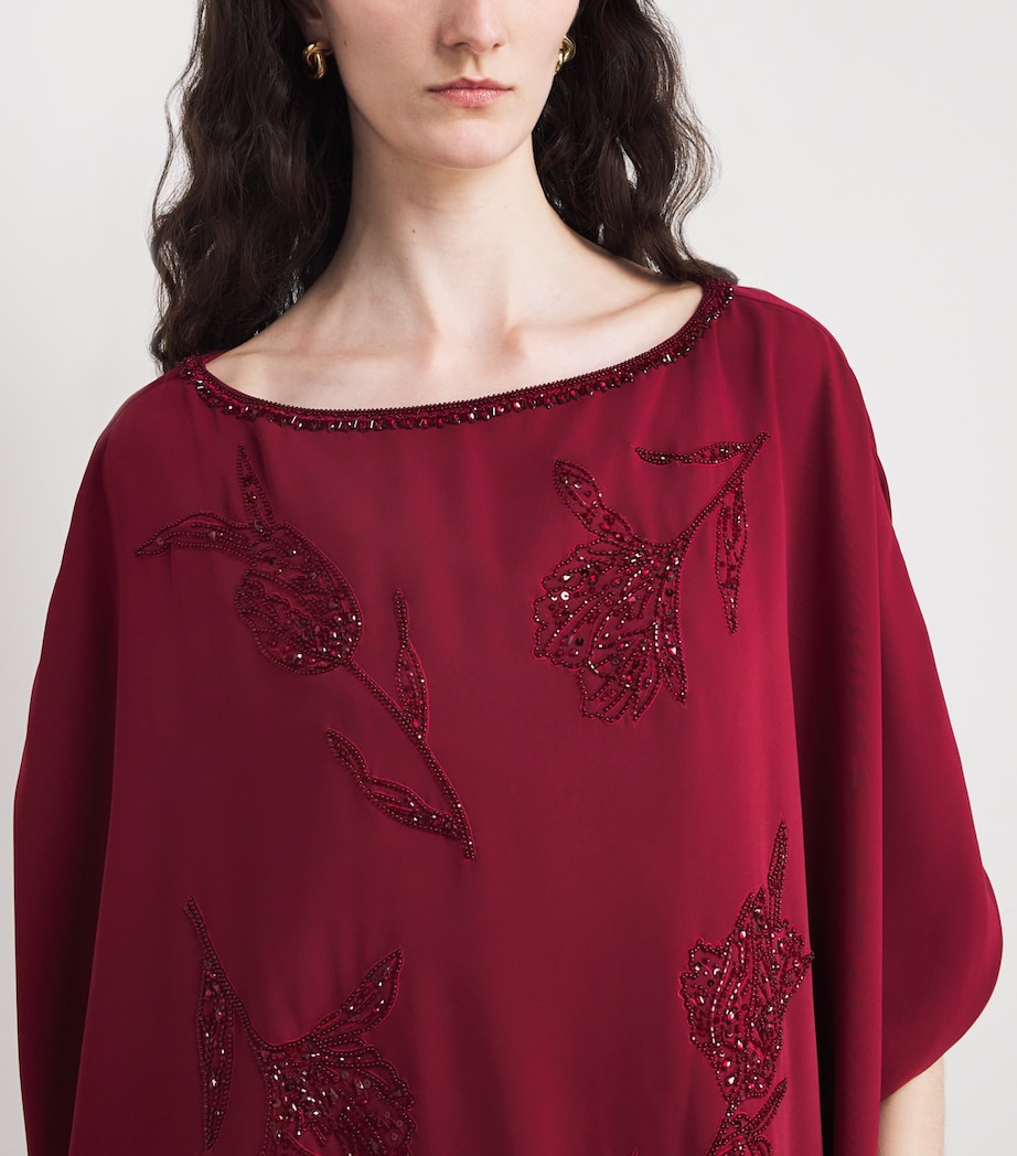 Embellished Kaftan Maxi Dress 644 GARNET Image 4