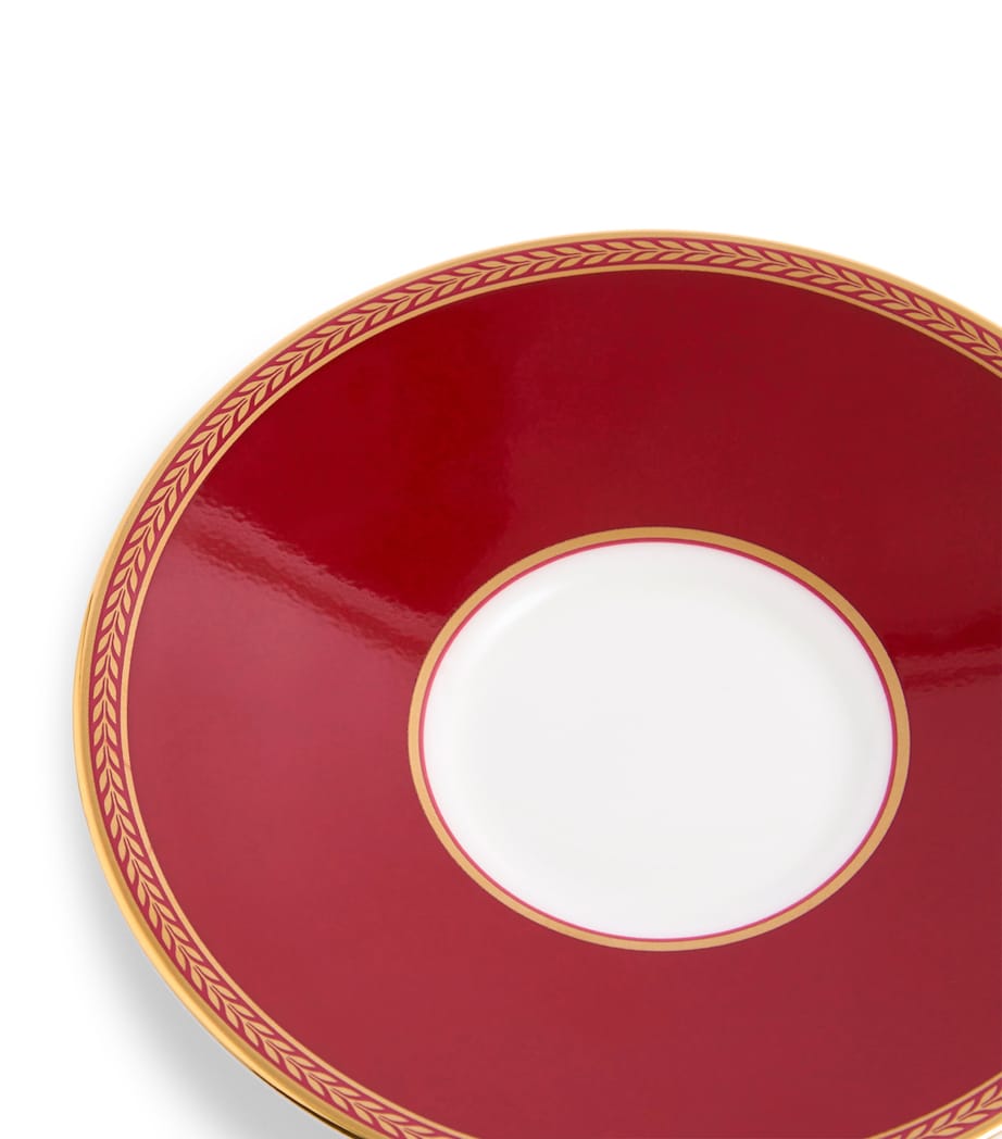 Renaissance Teacup and Saucer RED Image 6