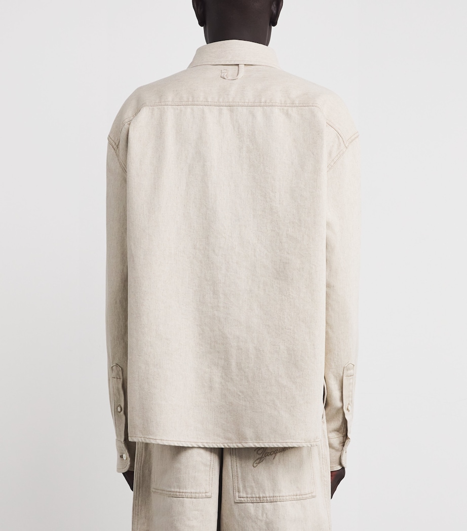 Denim Simon Shirt 130-LIGHT BEIGE Image 4