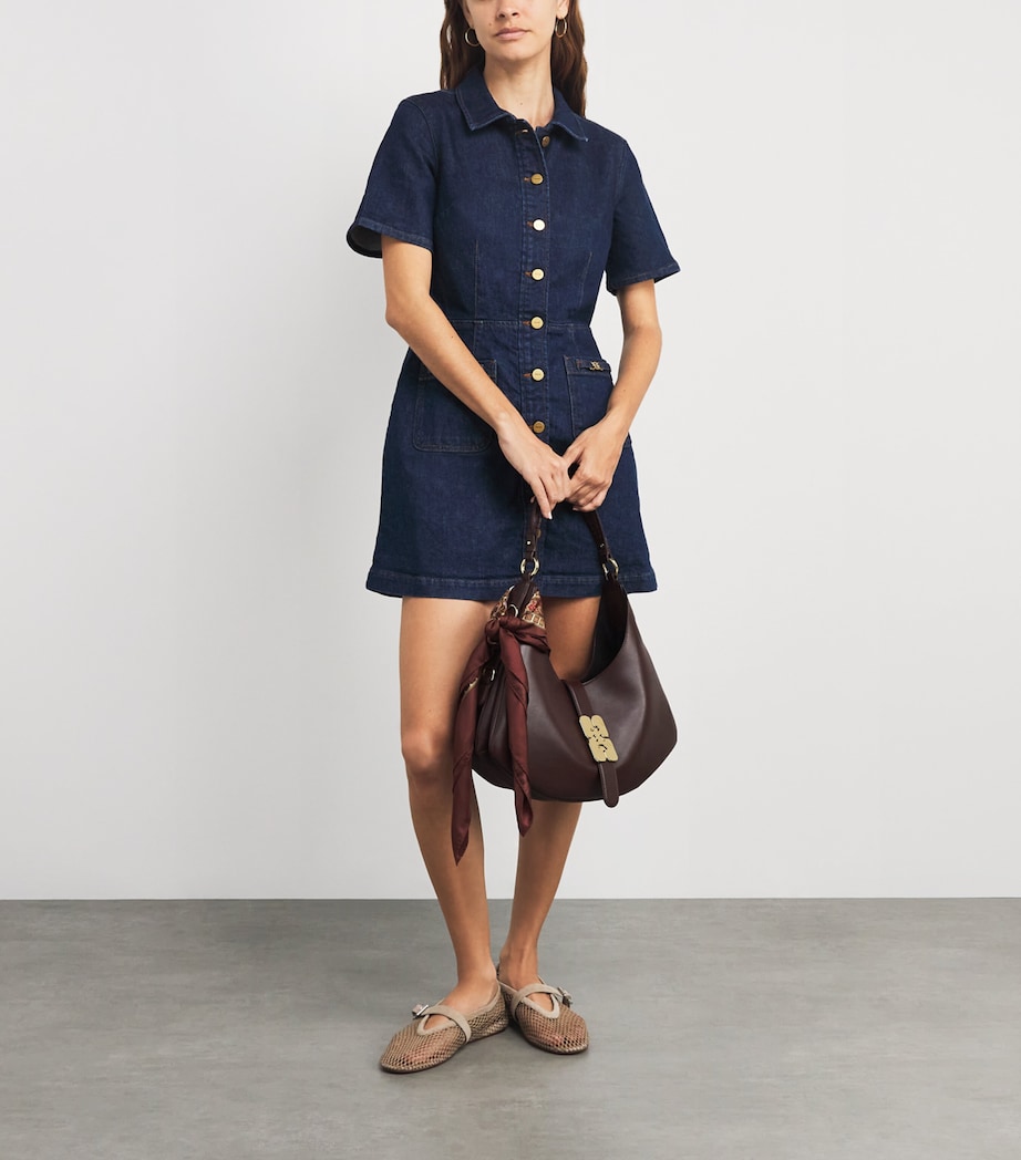 Silk Printed Scarf NUDE / BORDEAUX Image 4