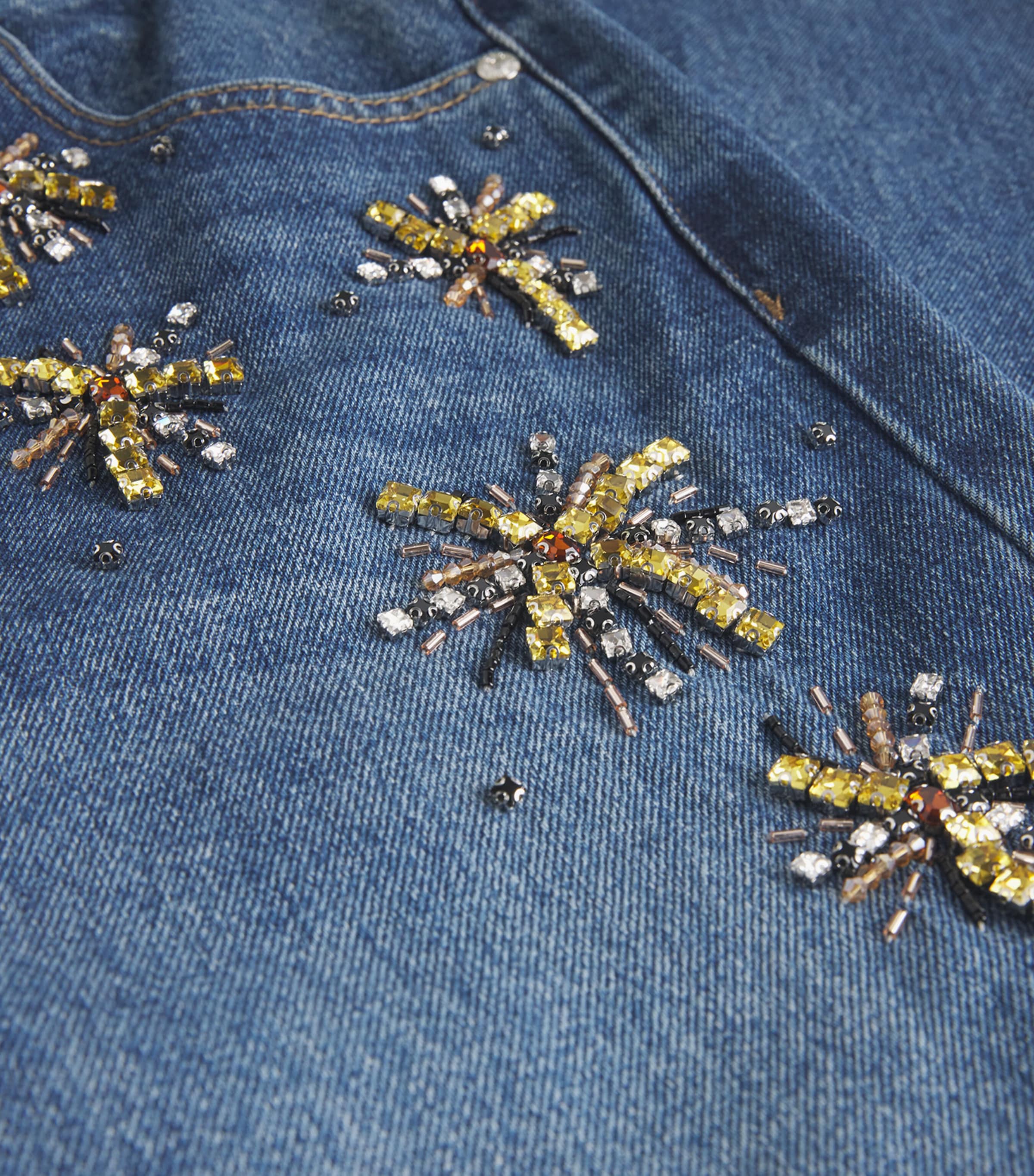 Embellished Straight Jeans BLUE JEAN Image 5