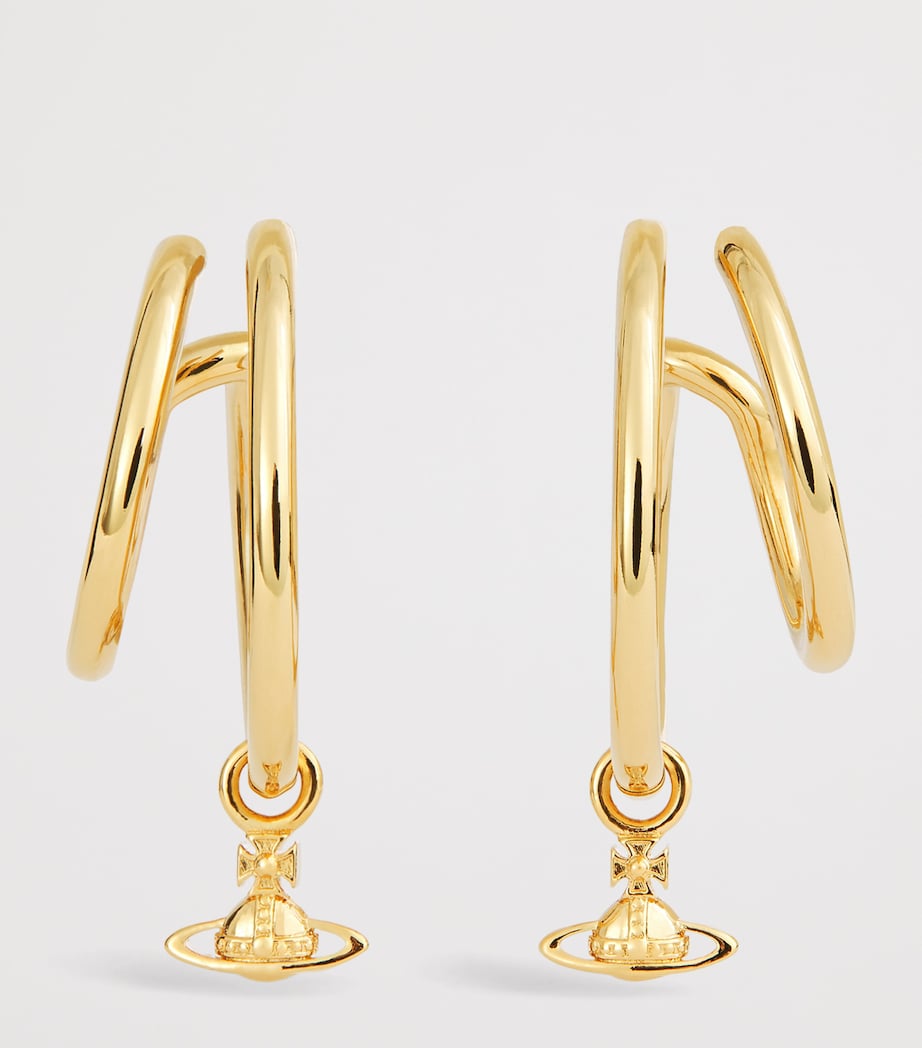 Double Loop Ronda Earrings R001 GOLD Image 3