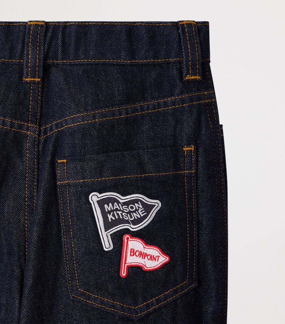 Bonpoint x Maison Kitsuné Embroidered Jeans (14 Years) Jean Fonce Image 3