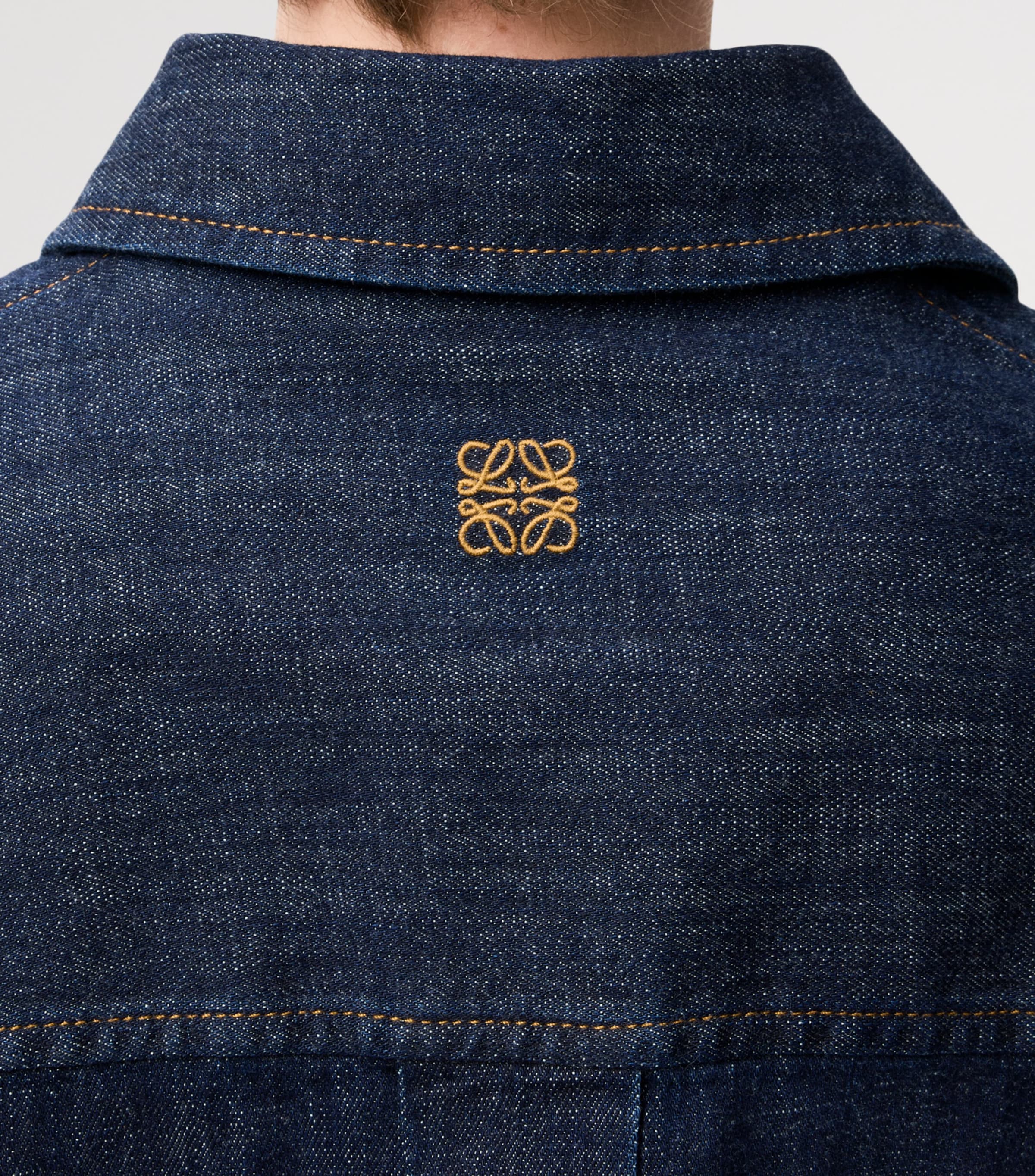 Cotton-Blend Draped Shirt INDIGO BLUE Image 5