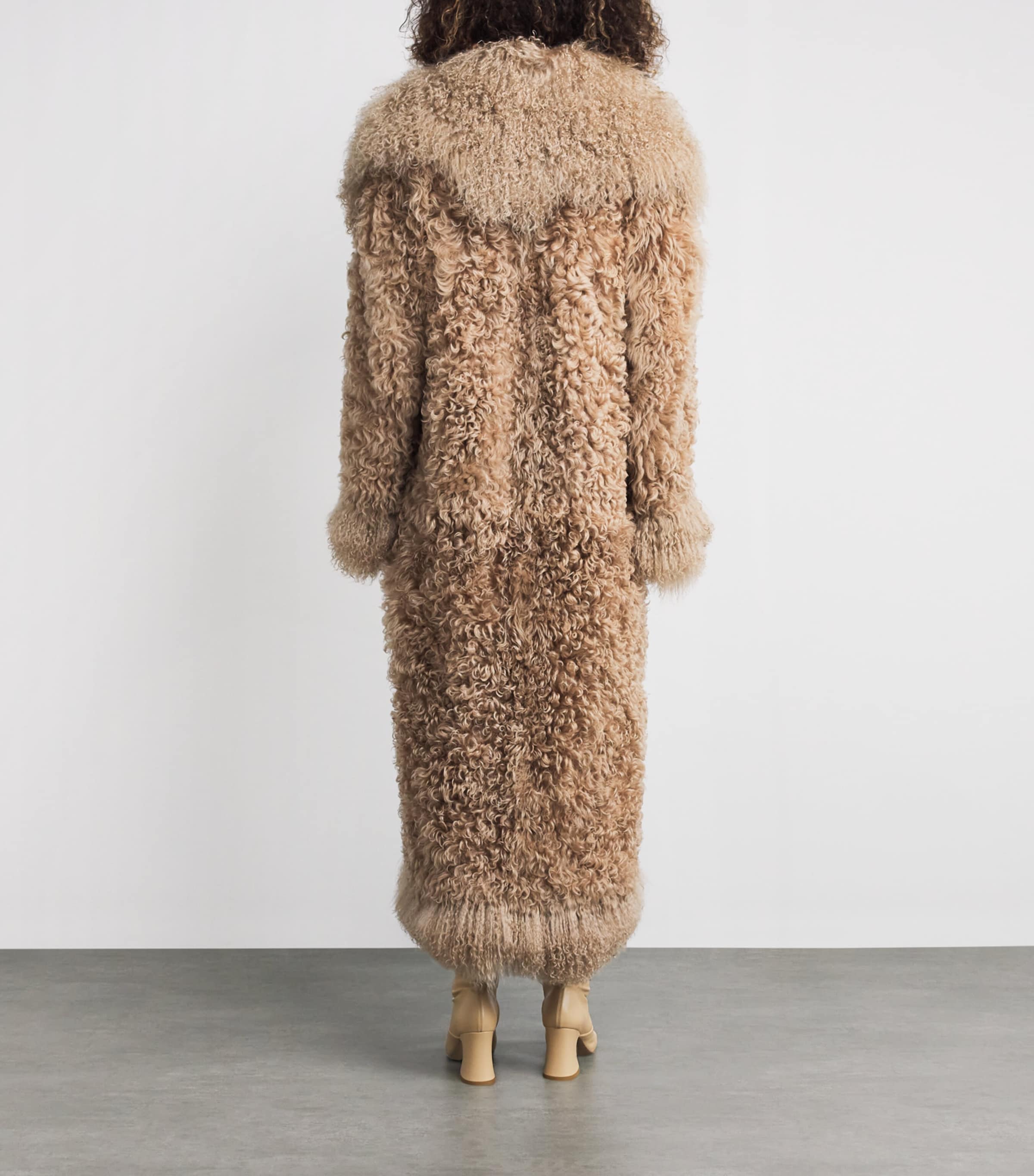 Cashmere Longline Coat MUSTANG BROWN Image 3