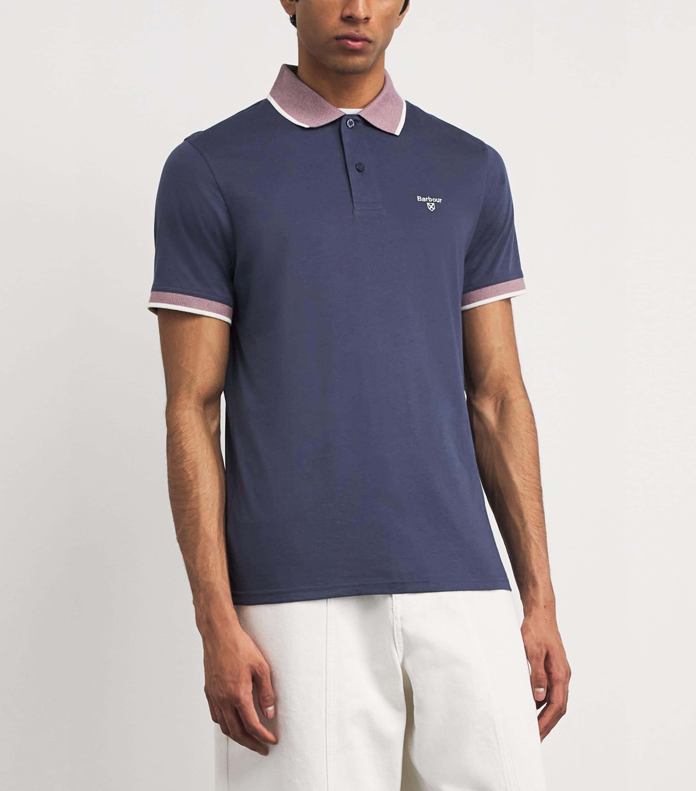 Barbour Mens Cotton Cornsay Polo Shirt Washed Image 4