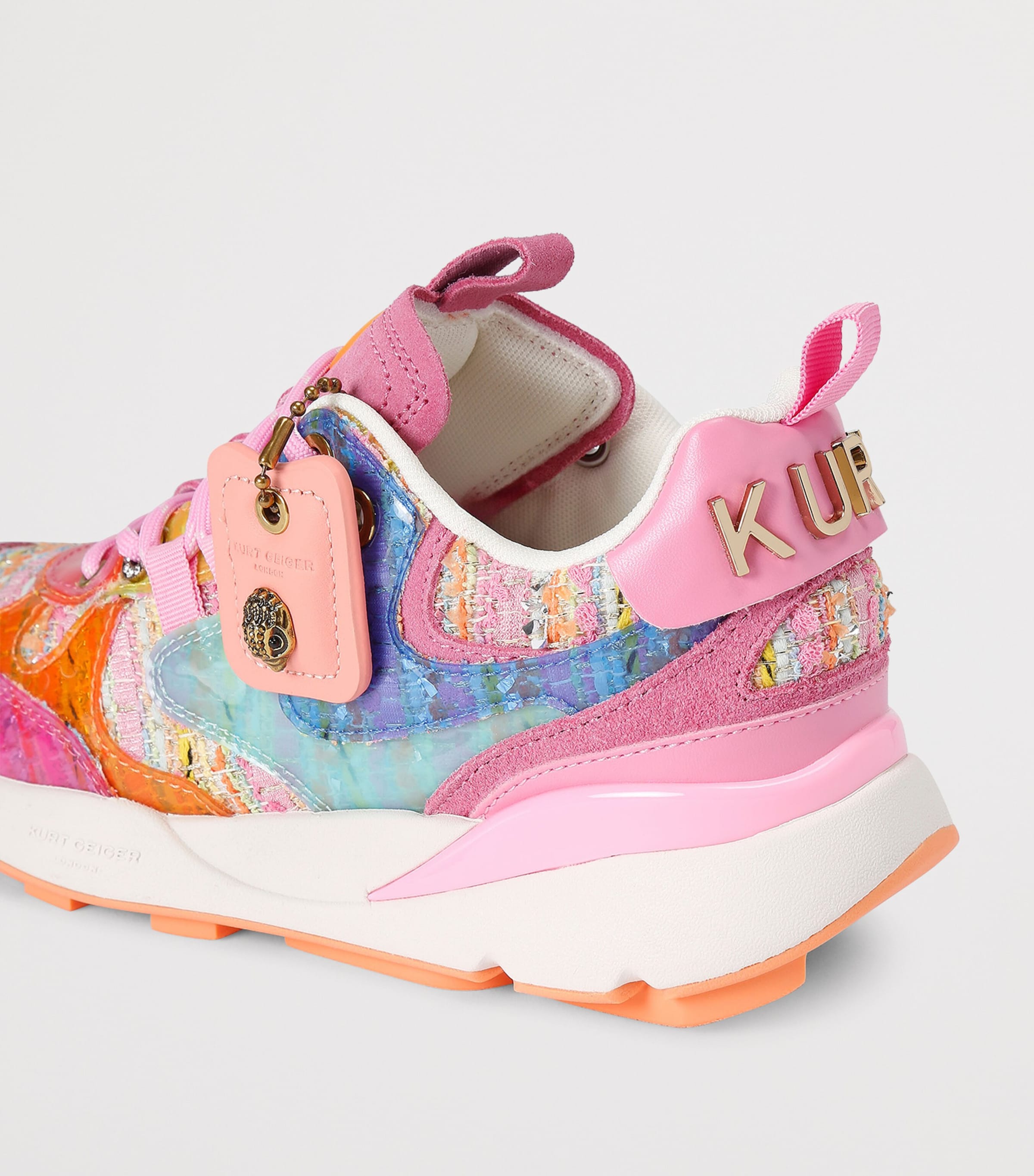 Kurt Geiger London Suede Kurt Runner Sneakers Pink Comb Image 3