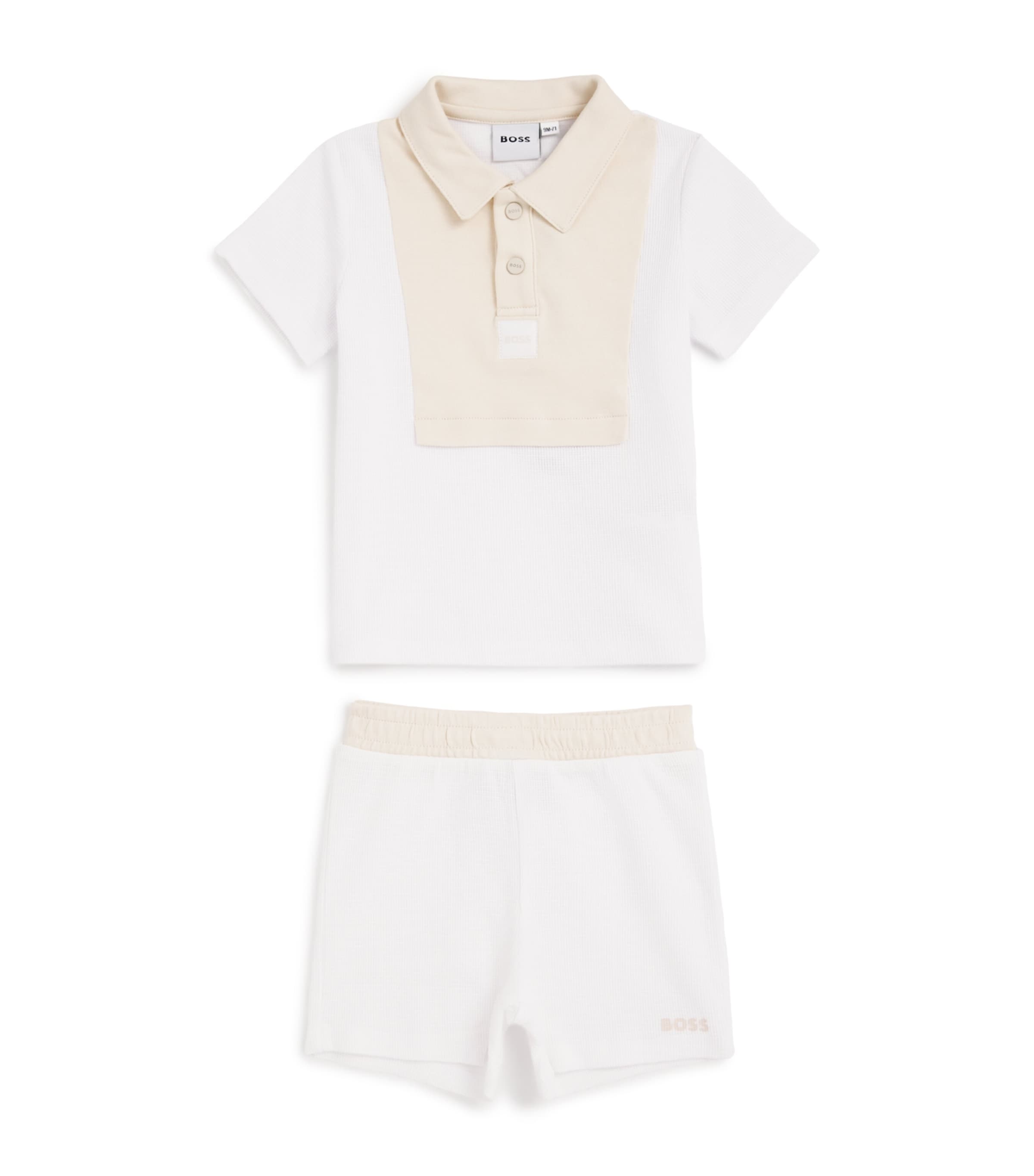 Cotton Polo Shirt and Shorts Set (1-18 Months) 10PWHITE Image 1