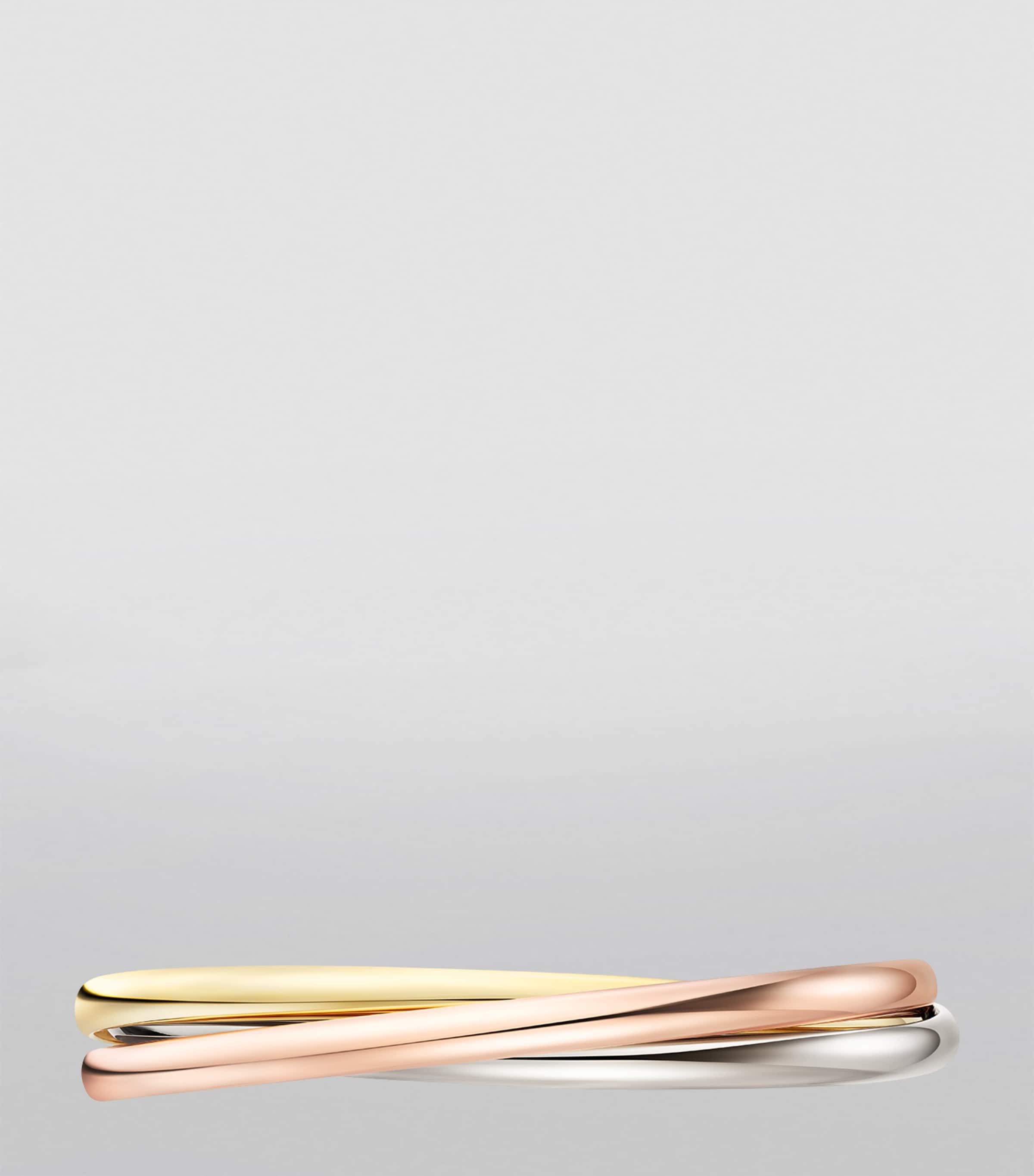 Large White, Rose and Yellow Gold Trinity Bracelet MIXED GOLD Image 4