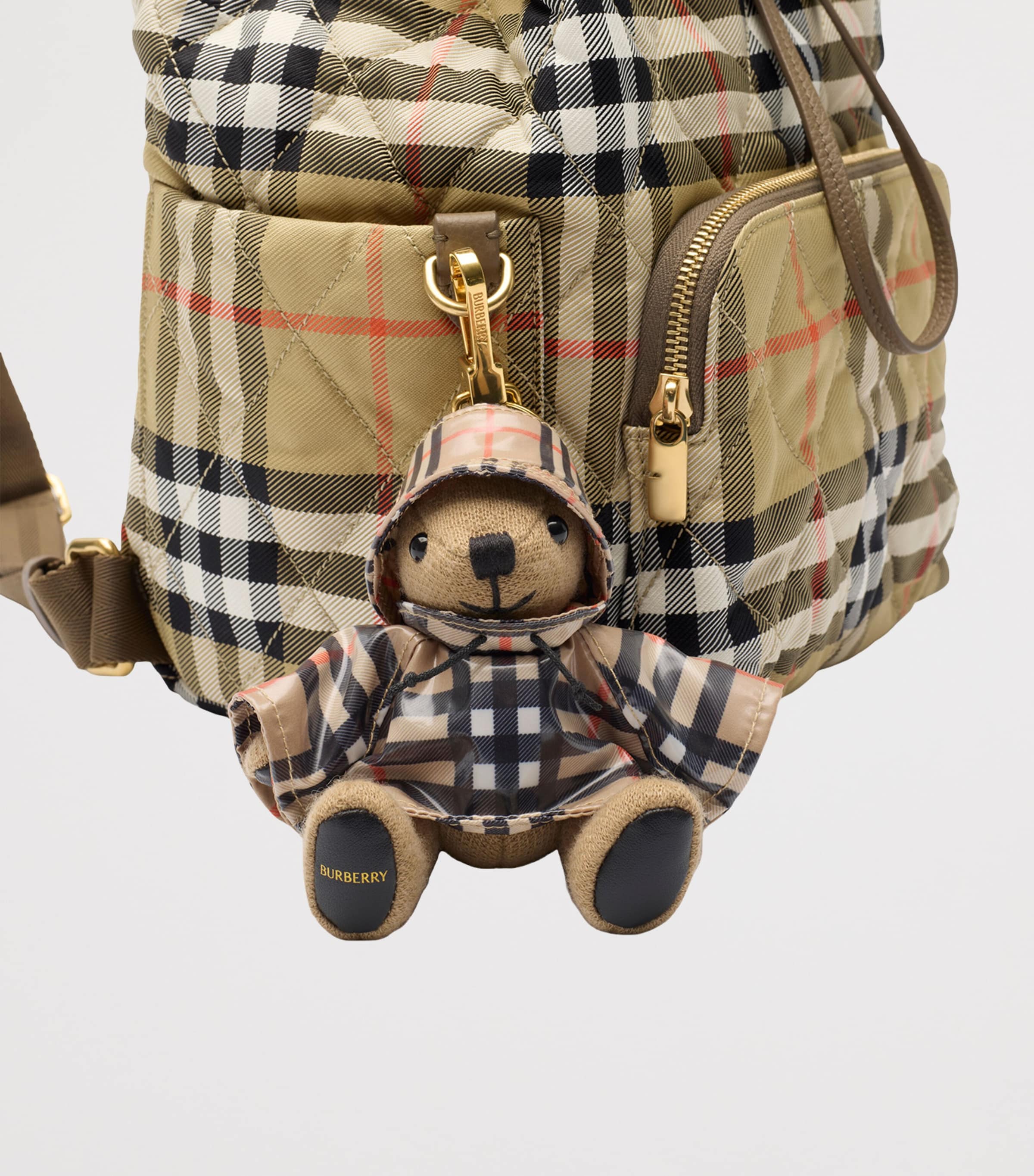 Burberry Beige Wool-Cashmere Thomas Bear Keyring Harrods UK