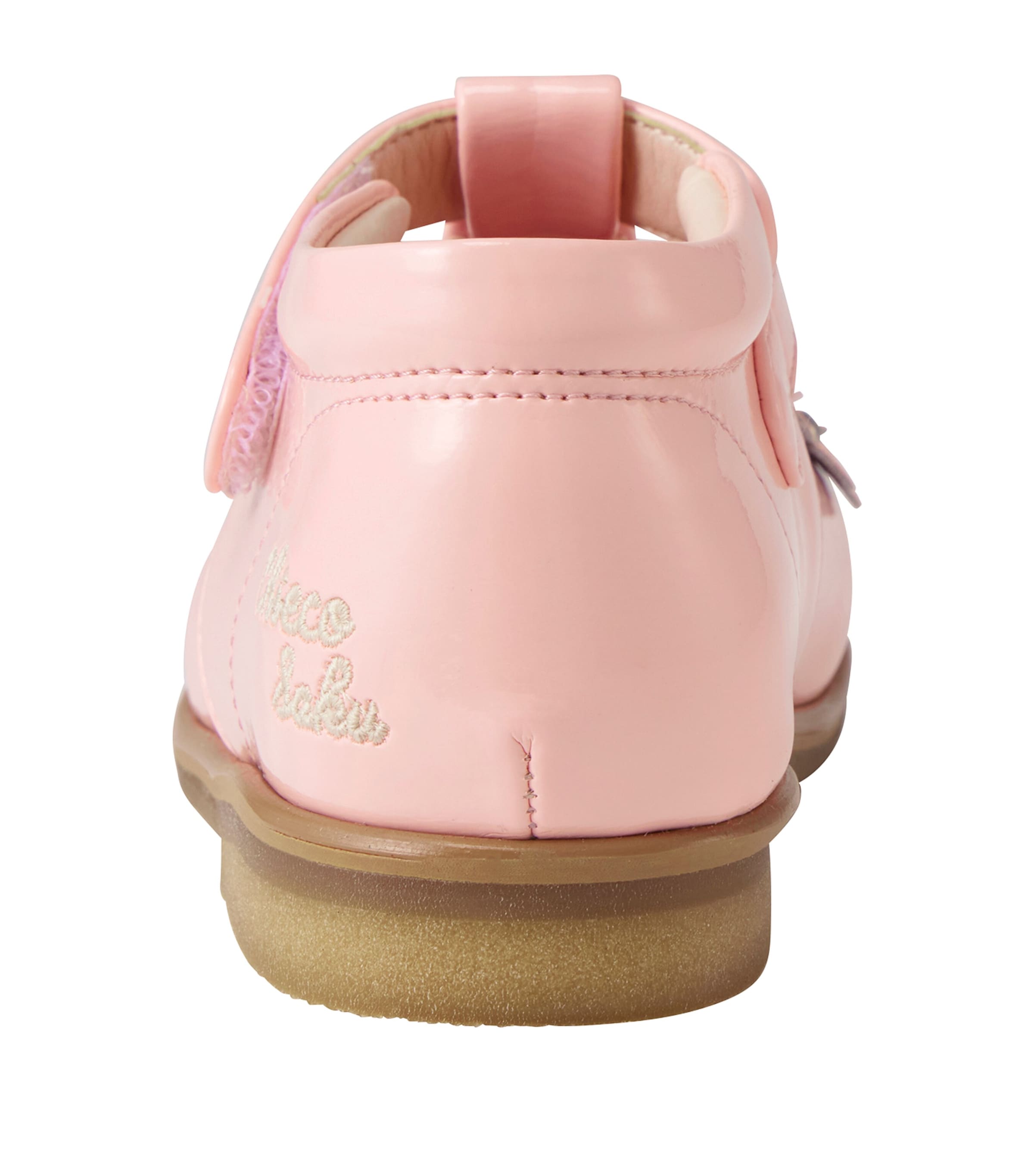 Miki House Pink Velcro-Strap Flower Mary Janes | Harrods US