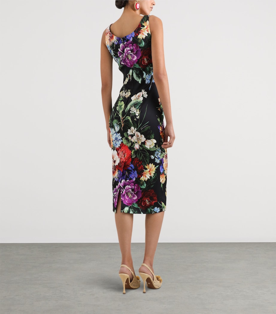 Floral Print Midi Dress HN5PC-B.FIORI CRET. Image 3