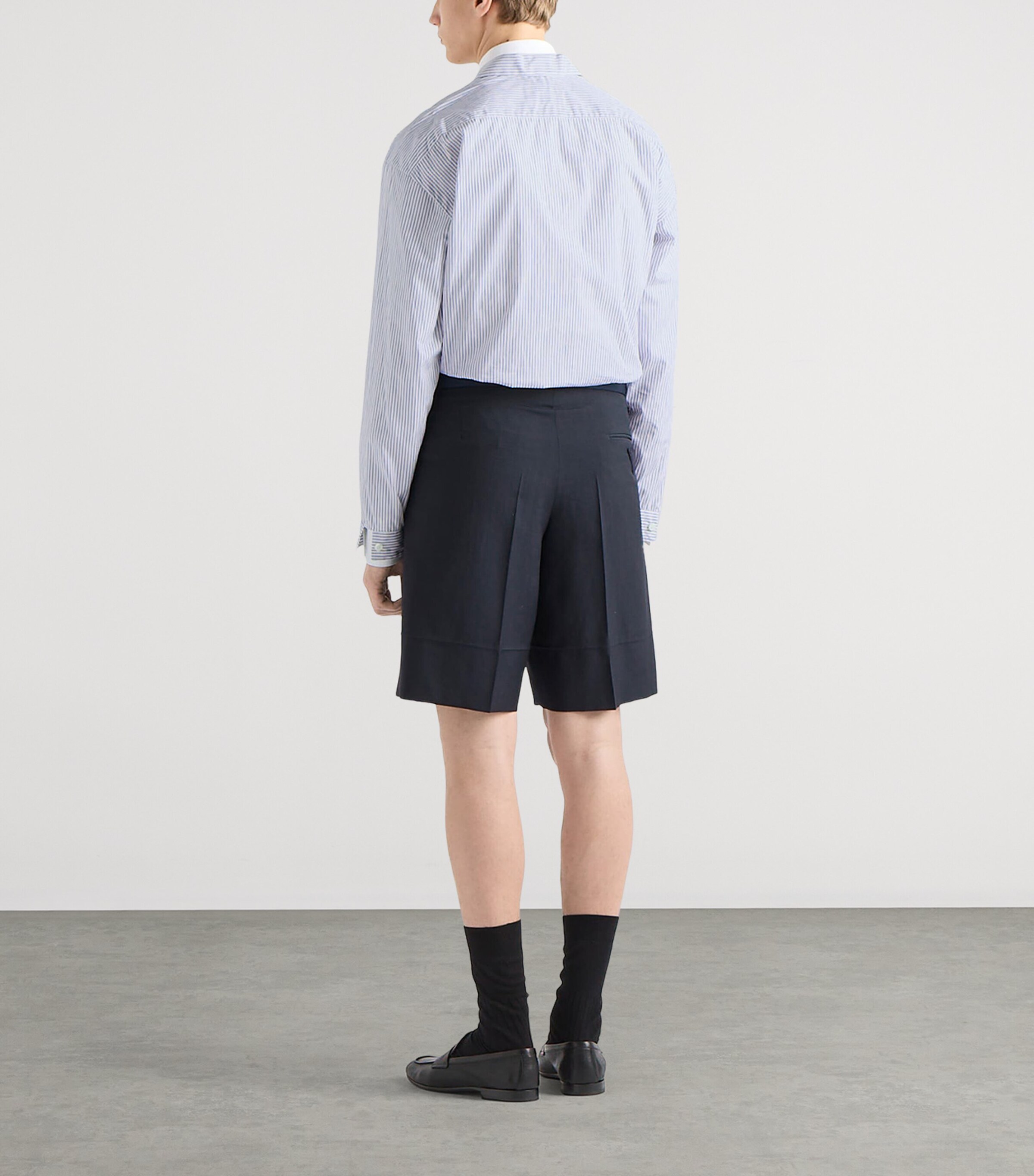 Prada Cotton Stripe Zip Shirt Image 5