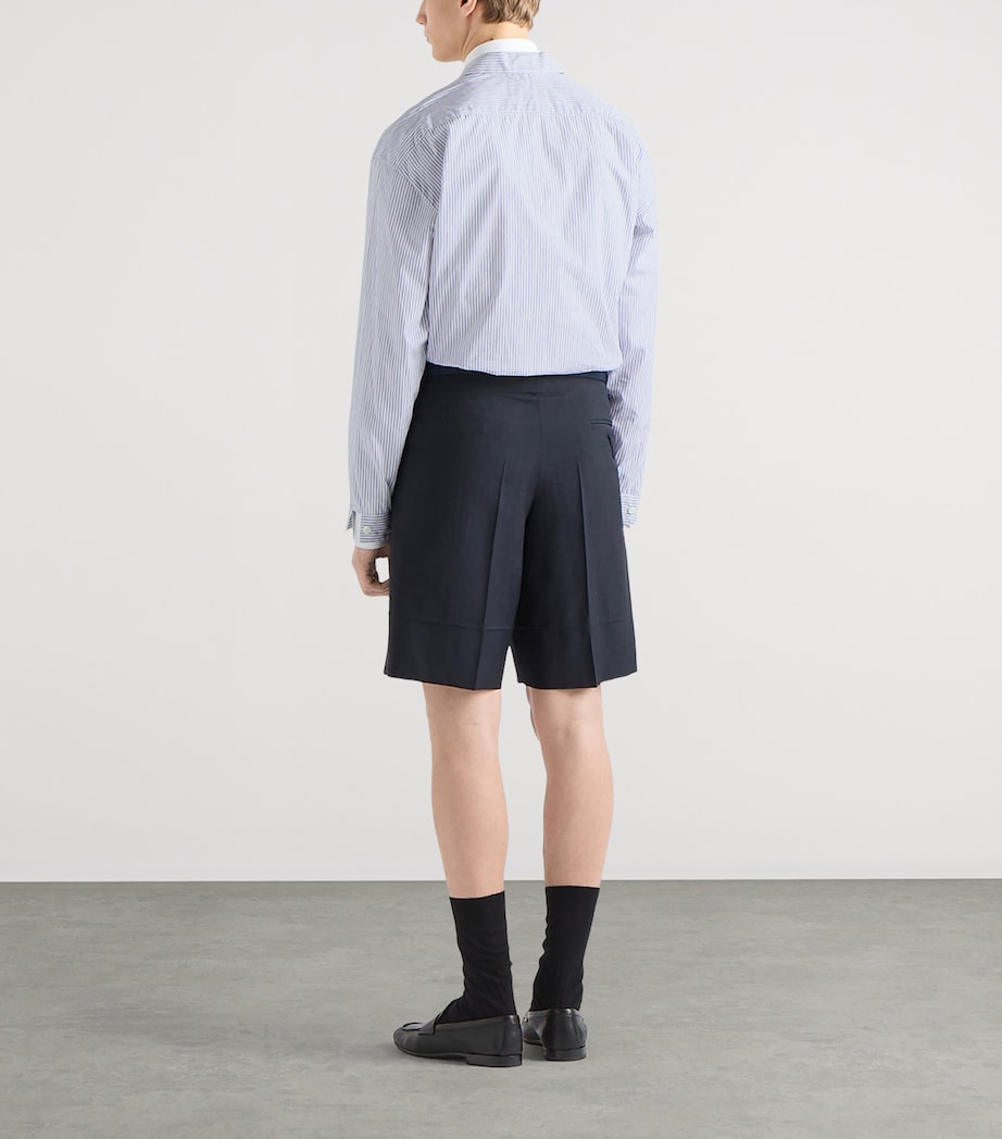 Prada Cotton Stripe Zip Shirt Image 5