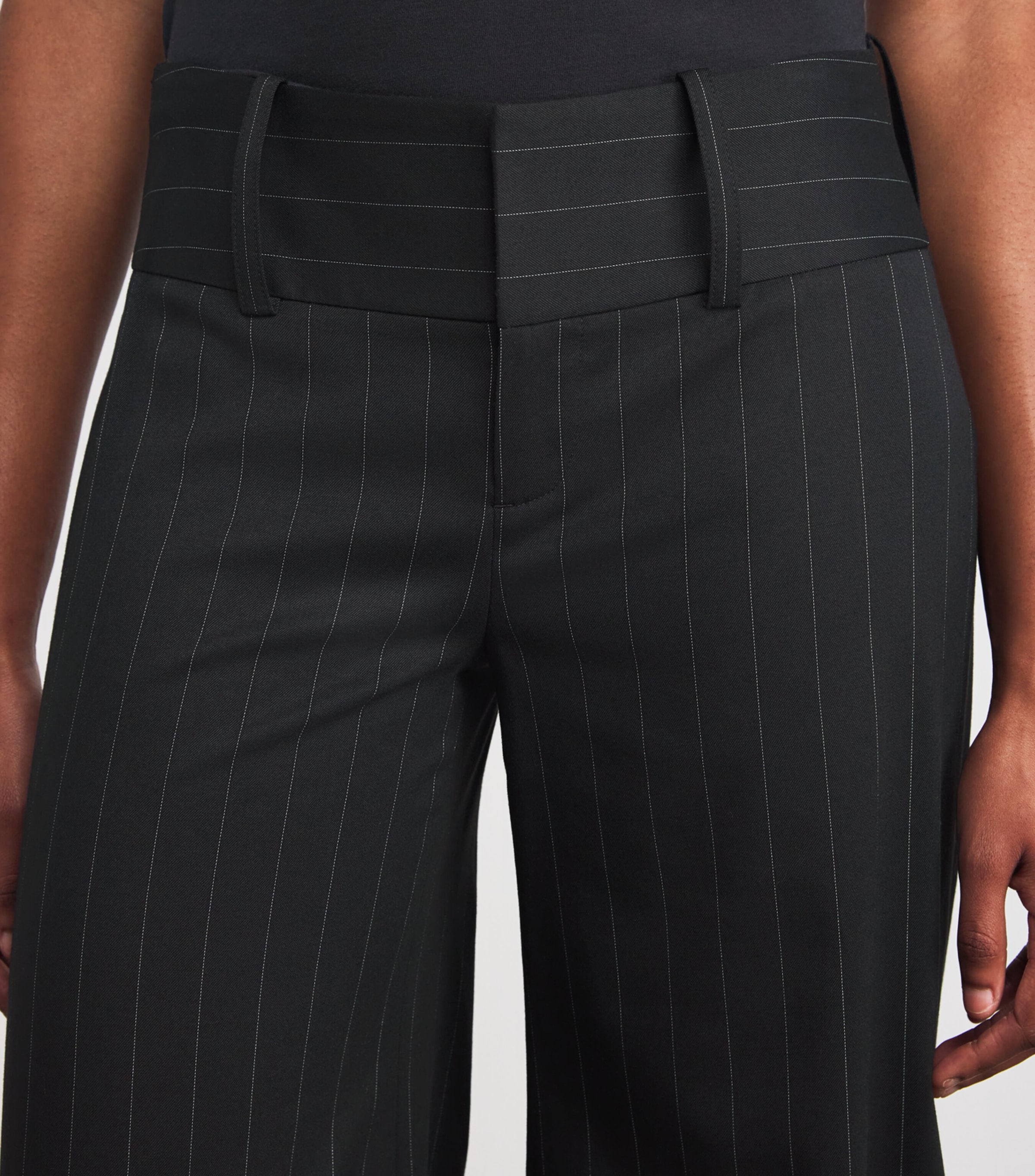 Olivia Wide-Leg Trousers G980 BLACK/OFF WHITE Image 6