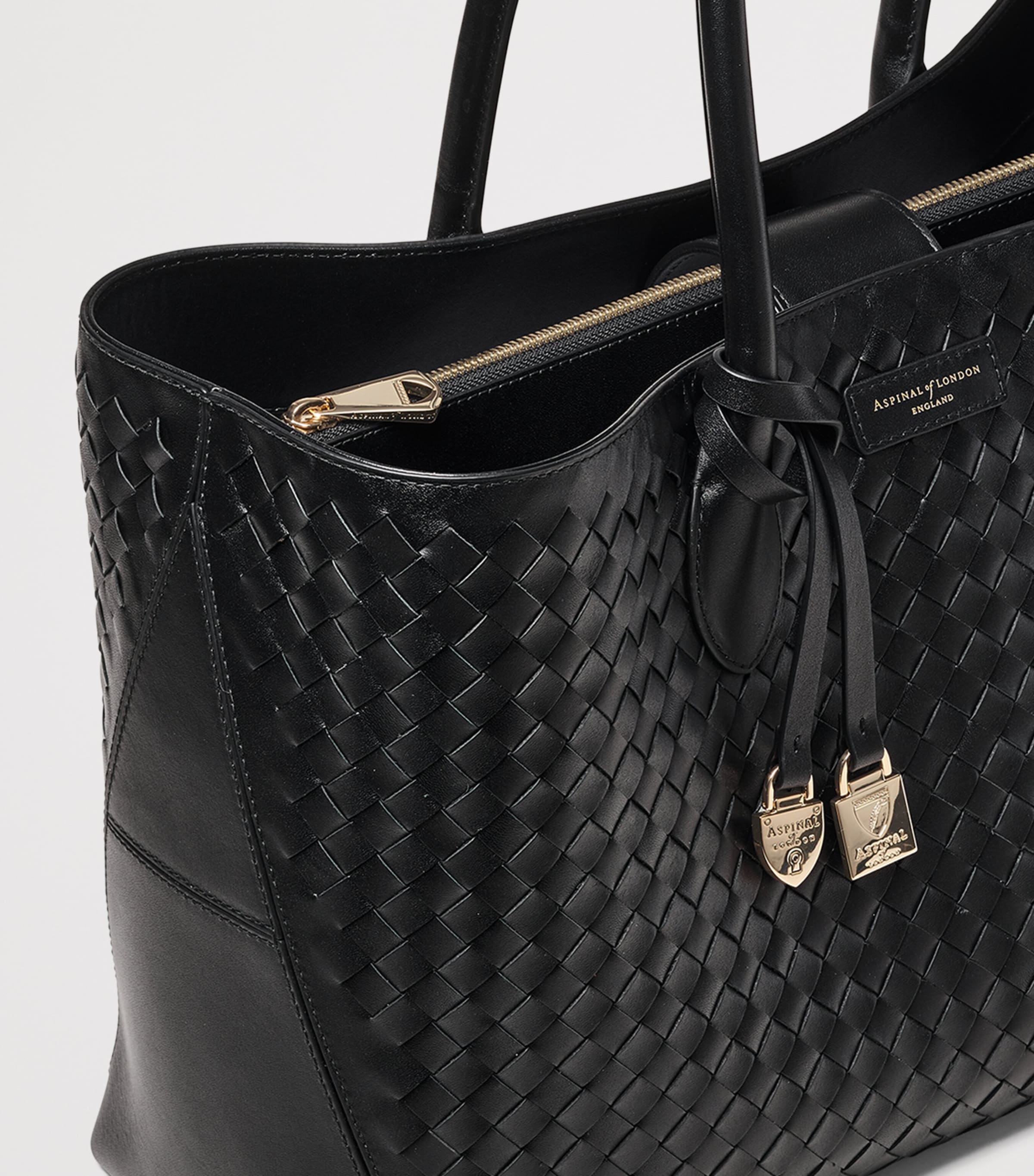 Leather London Tote Bag BLACK Image 4