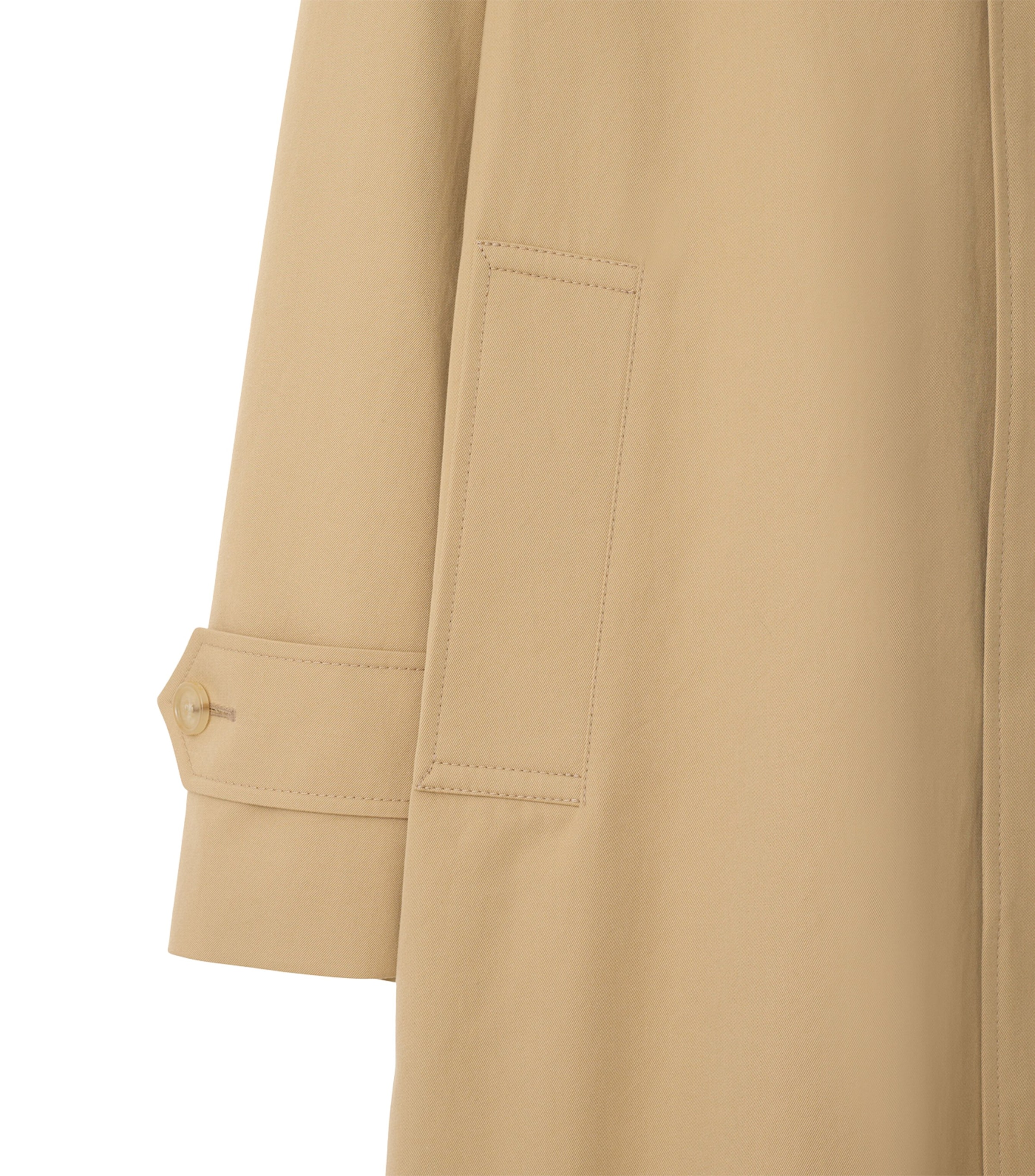 Cotton Gabardine Car Coat FLAX Image 7