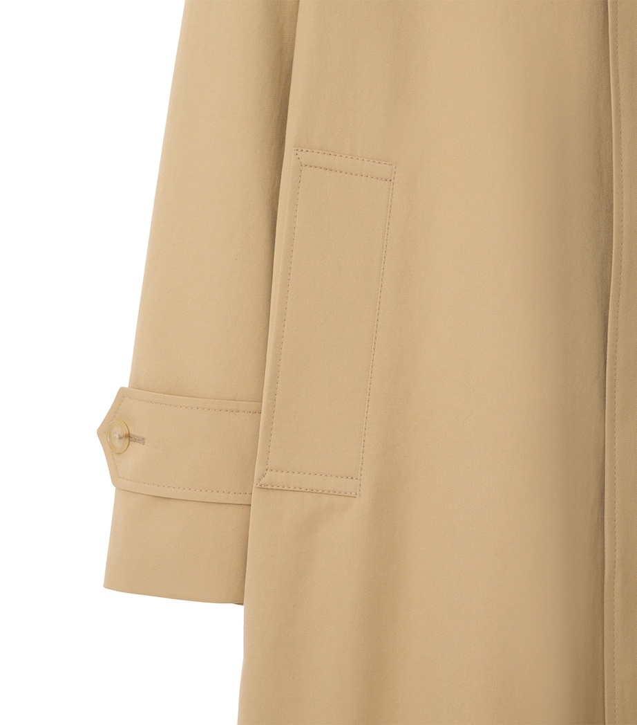 Cotton Gabardine Car Coat FLAX Image 7